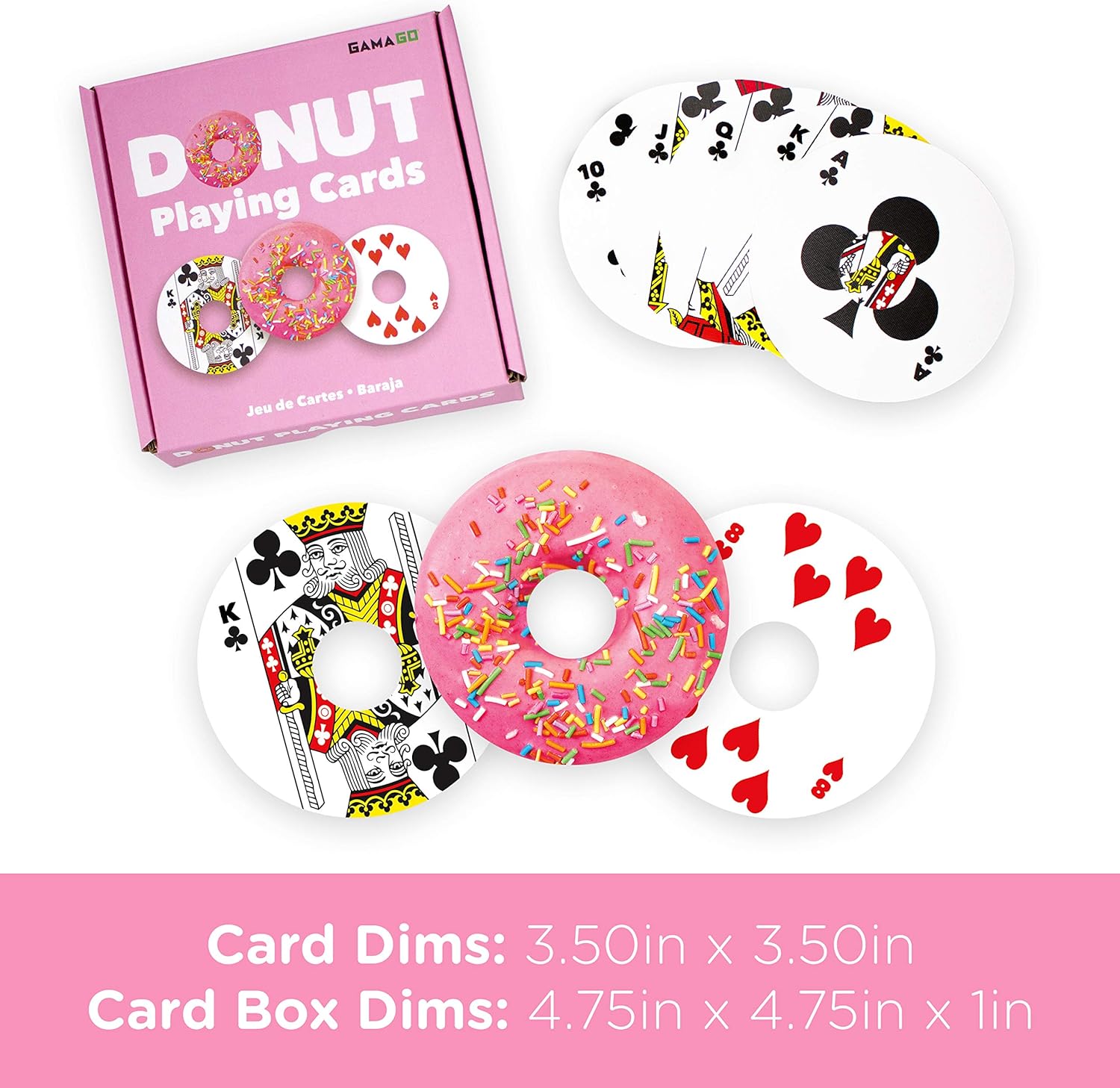 GAMAGO Record Playing Cards - Vinyl Record Shaped Deck of Cards to Play Your Favorite Card Games - Gift for Music Lovers, Birthdays, Stocking Stuffers, White Elephant, and Holidays Gifts