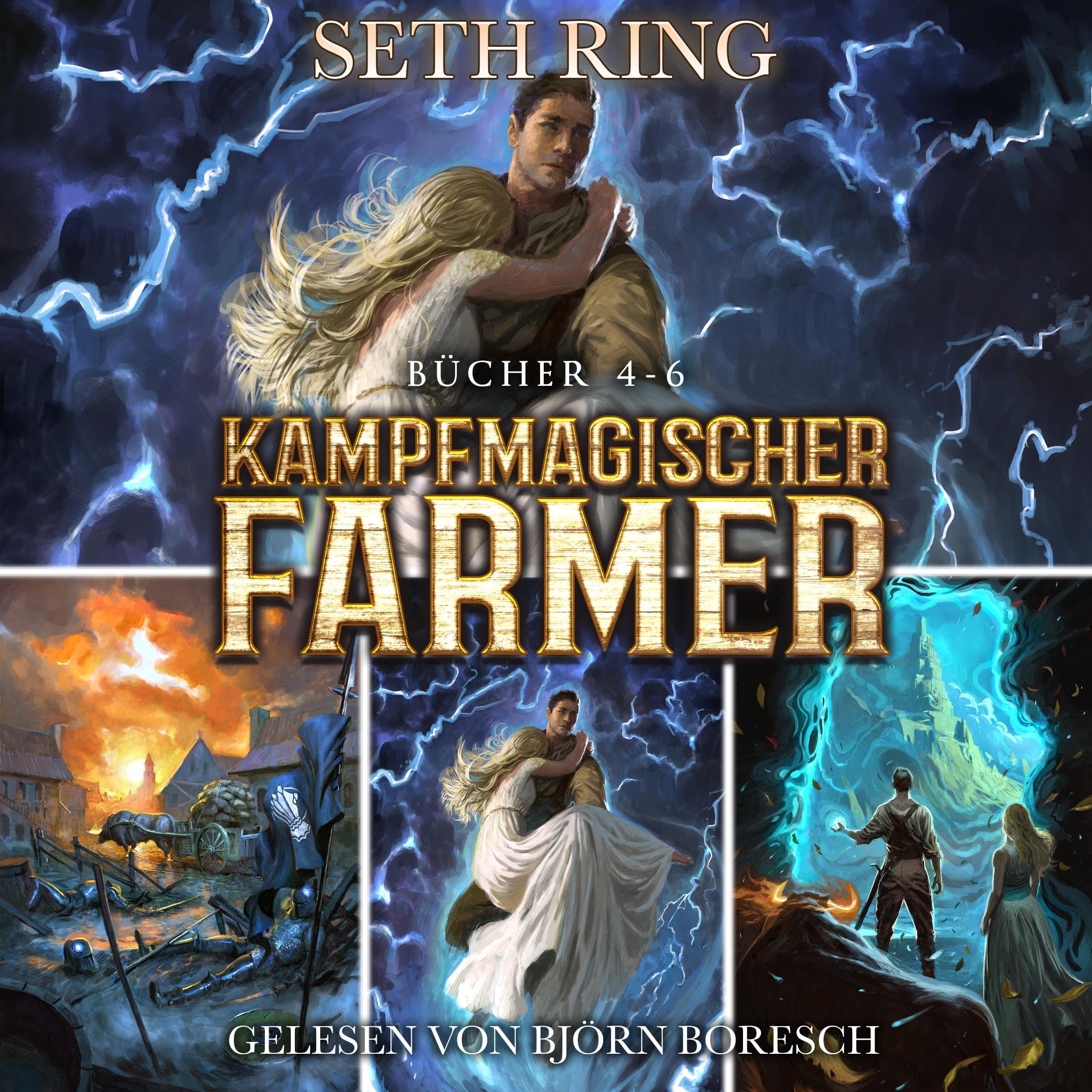 Cover art for Kampfmagischer Farmer Bücher 4-6: Ein LitRPG-Fantasy-Boxset