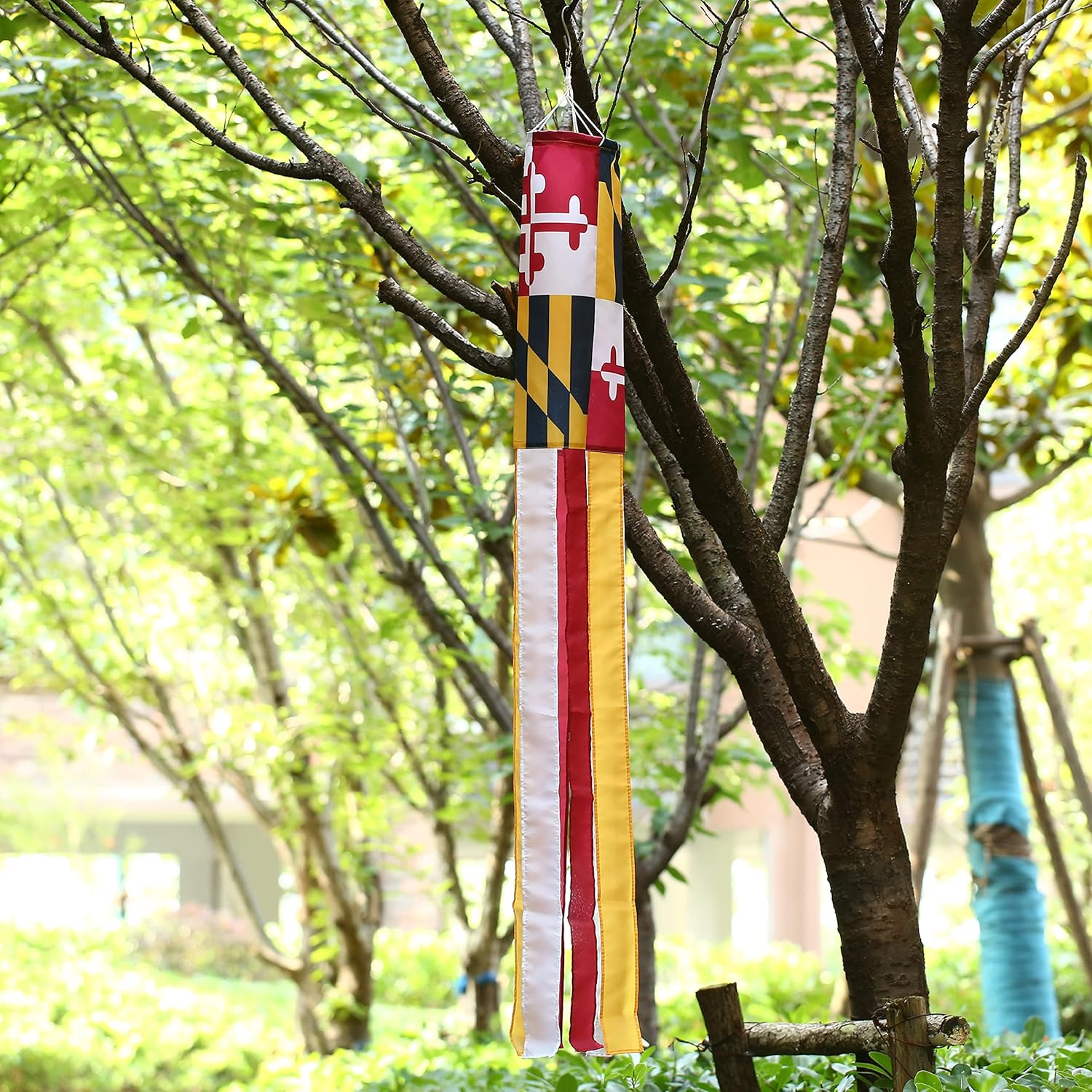 Maryland Flag WindSock US State Flags 2 Pack Stripes Wind Socks For Yard And State Party Flag, 60 inch