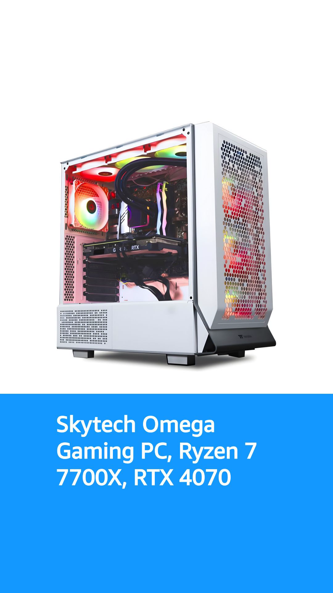 Skytech Omega Gaming PC, Ryzen 7 7700X 4.5 GHz, RTX 4070 Super