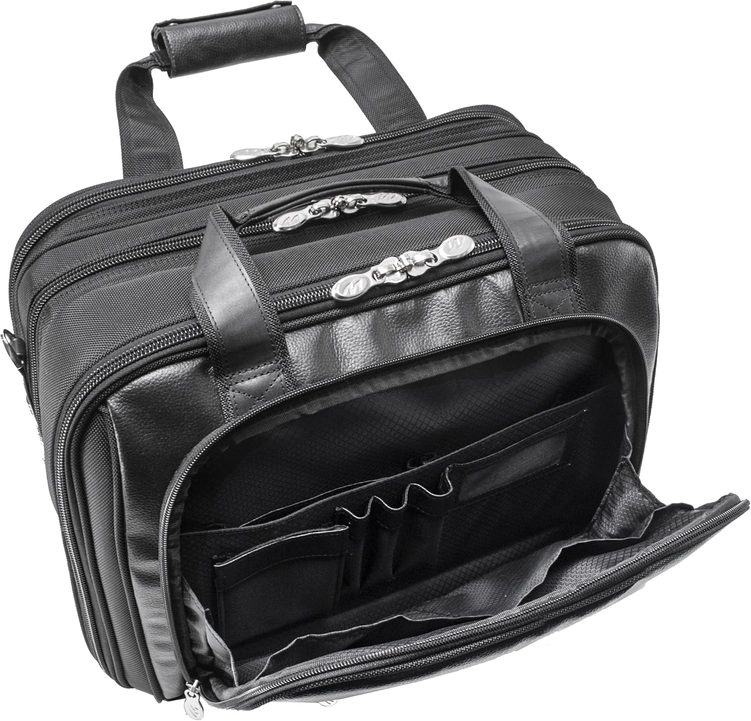 McKLEIN 17" Nylon Patented Detachable -Wheeled Laptop Overnight with Removable Briefcase- CHICAGO