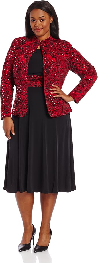 black jacket dress plus size