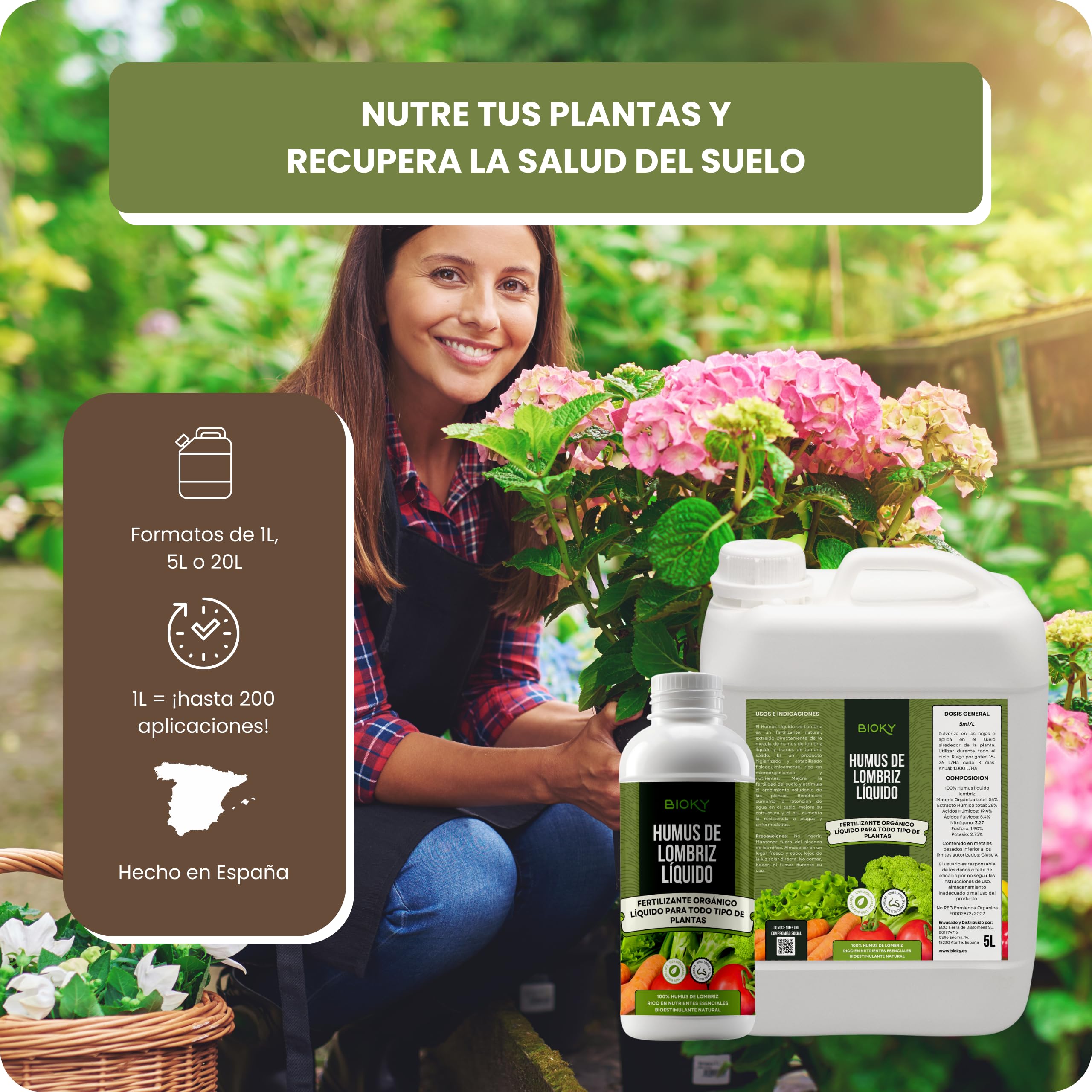 Flüssiger Würmerhumus 2 x 5 l – hochkonzentrierter Universaldünger 5 ml/l | + 50 % organische Stoffe – Flüssigdünger für Pflanzen – 100 % rein und organisch, ohne Rückstände
