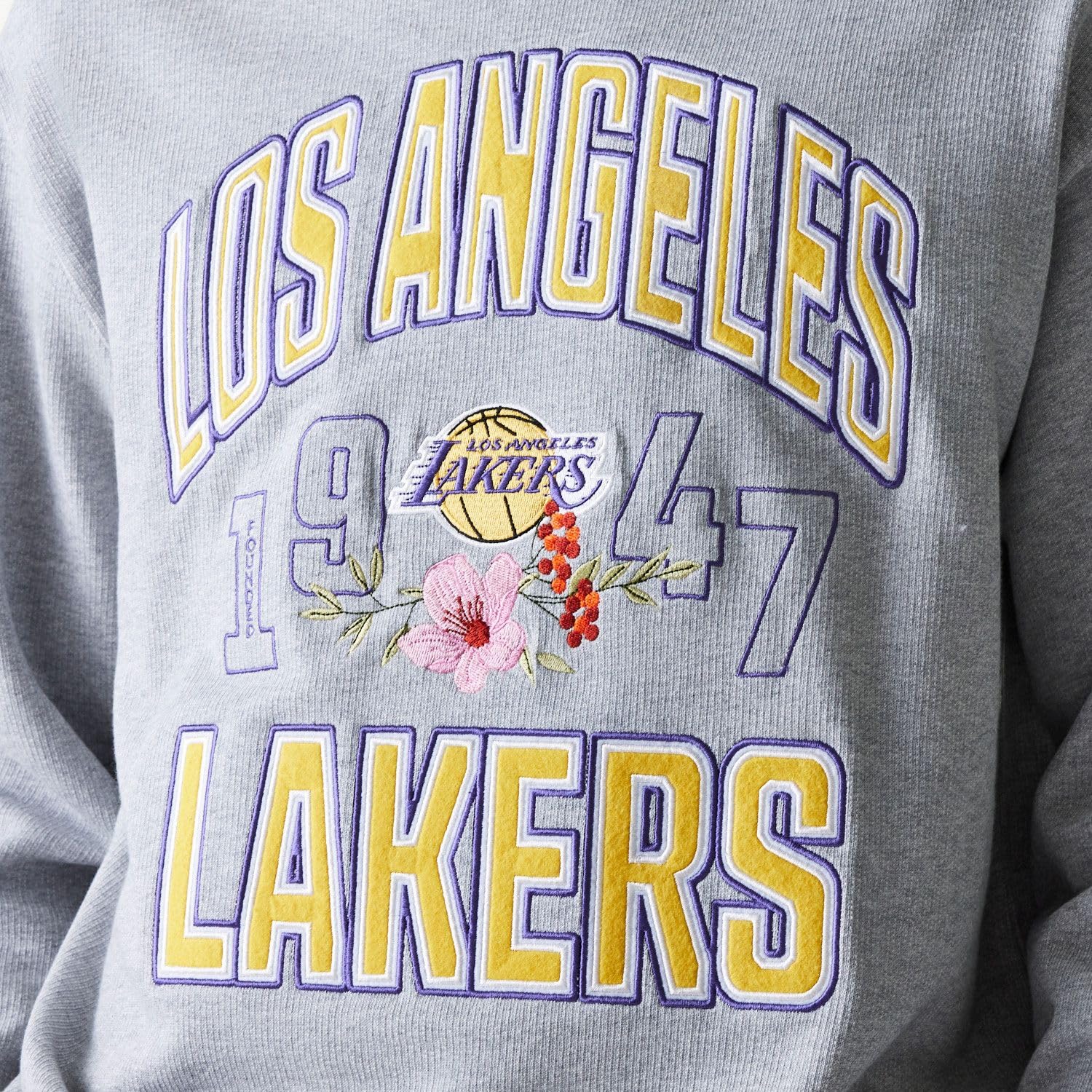 New Era Sweter oversize NBA - FLORAL Los Angeles Lakers