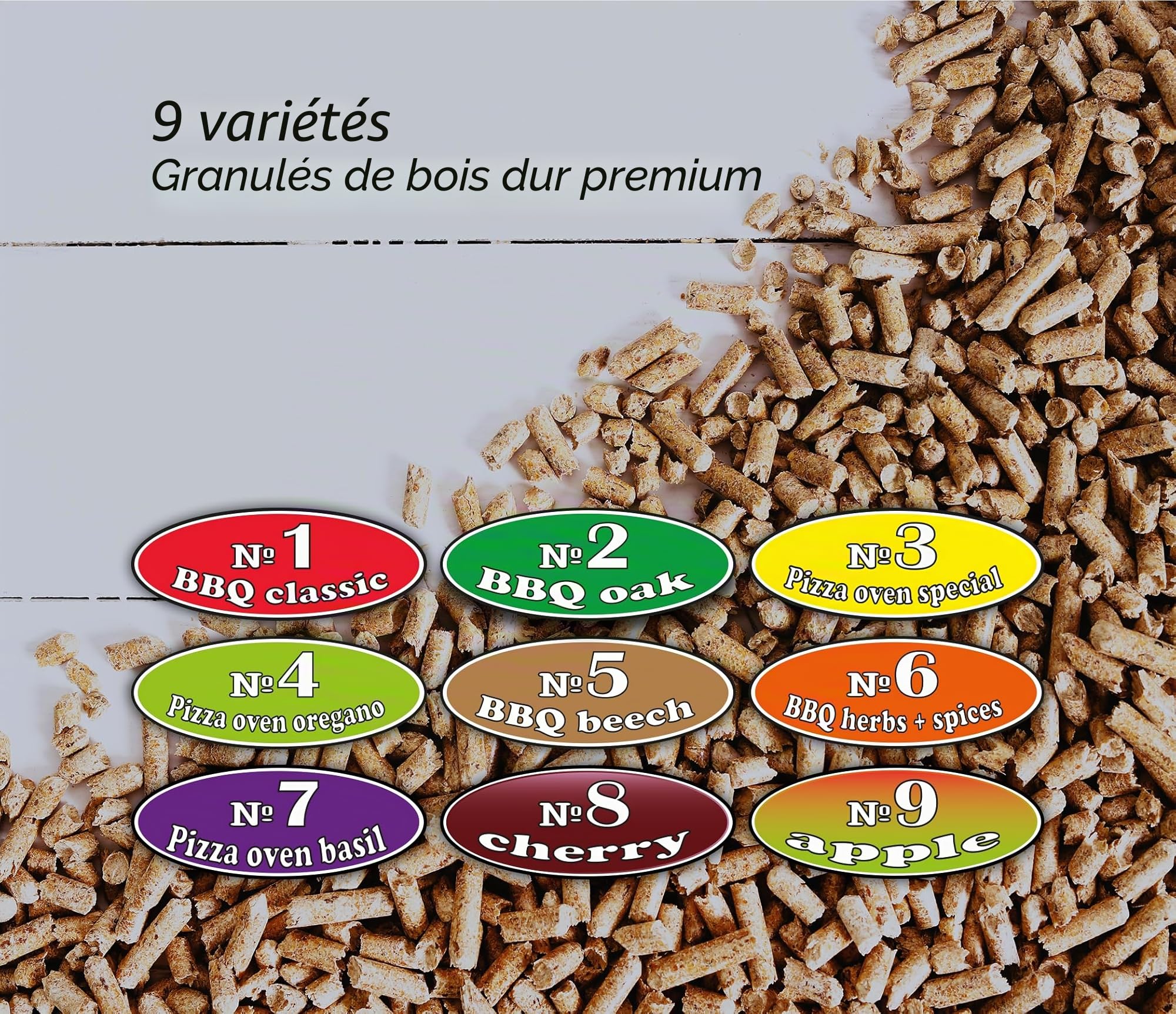 PINI Granulés de bois dur 100 % hêtre # 5 BBQ Beech 30 kg Grillpellets pour rôtir, fumer, réchauffer