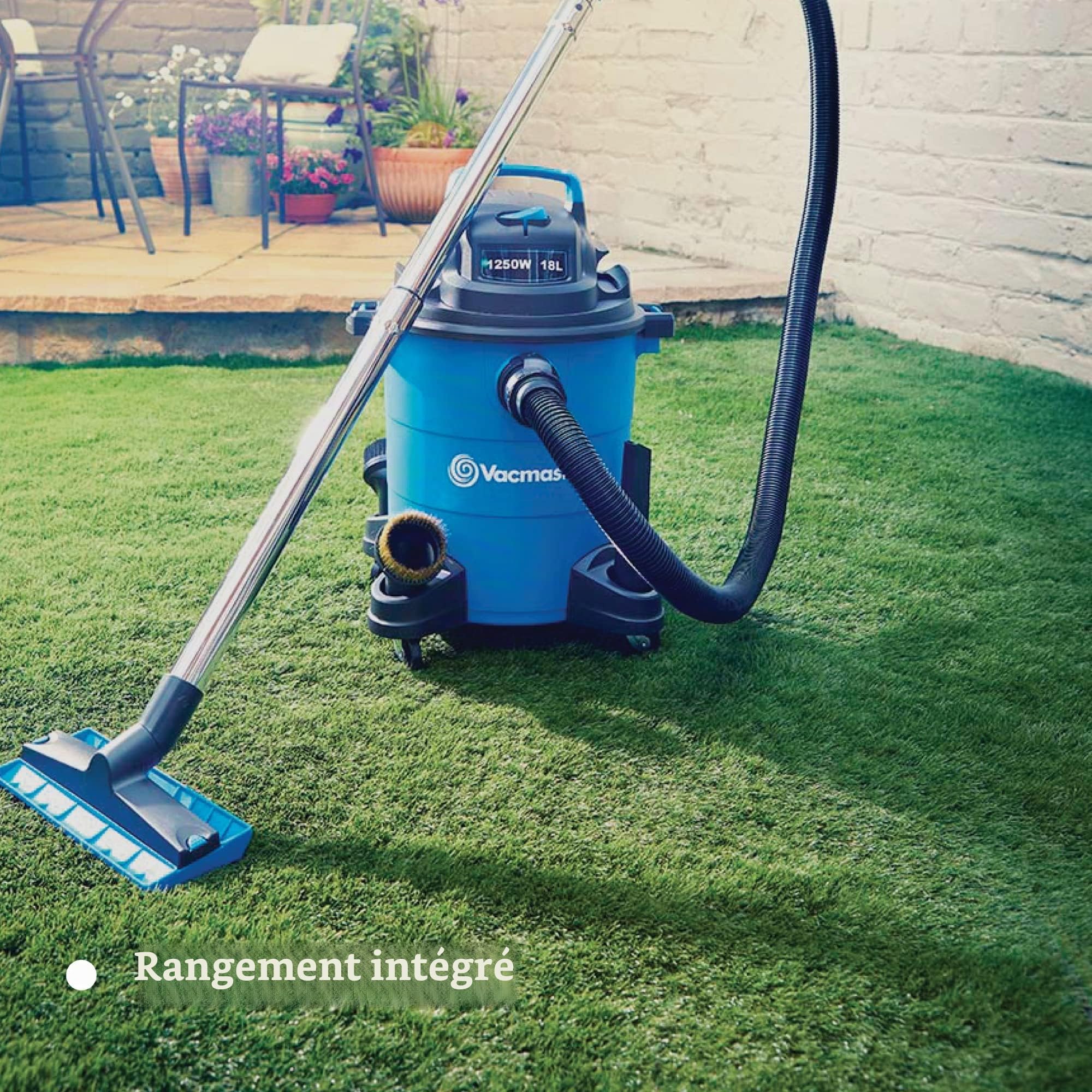 Vacmaster aspirateurs Nettoyeur de Jardin et de Gazon Artificiel, aspirateur d'extérieur Humide et Sec pour Le Nettoyage du Gazon Artificiel, du Patio, de la terrasse et d'autres espaces extérieurs