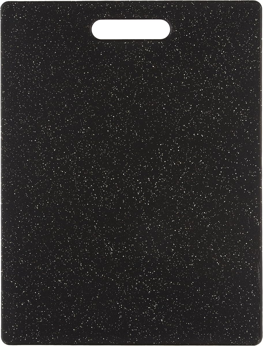 Dexas Grippboard Poly Cutting Board in Midnight Granite, 11 x 14.5 Inch Non-Slip Kitchen Cutting Board with Rubber Feet, Dishwasher Safe BPA-Free Chopping Board Made in USA