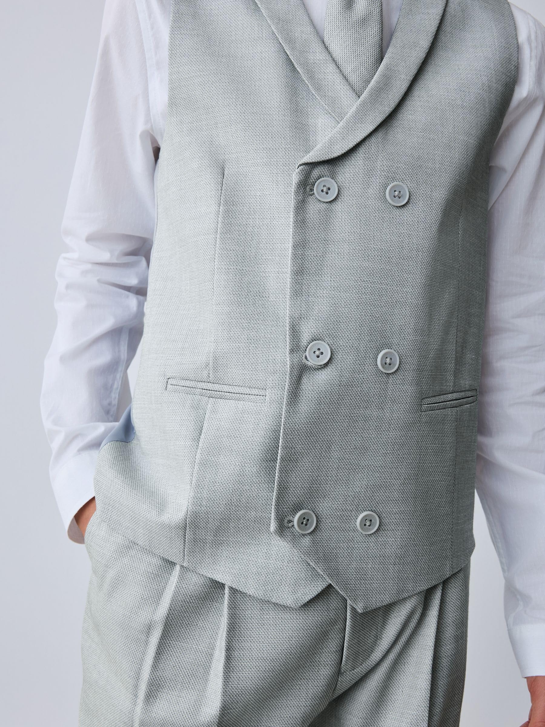 Niños Conjunto de chaleco, camisa y corbata