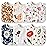 Zainpe 6Pcs Snap Muslin Cotton Baby Bibs Flower Pattern Infants Drooling Bib Soft Absorbent Adjustable Burp Cloths Feeding Cloth for Unisex Newborns Girls Boys Toddlers Teething Eating 0 to 36 Months