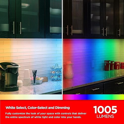 Miniatura 4 de UltraPro Luces inteligentes Wi-Fi de 24 pulgadas para debajo del gabinete, cambio de color, compatible con Alexa, funciona con Google Assistant,