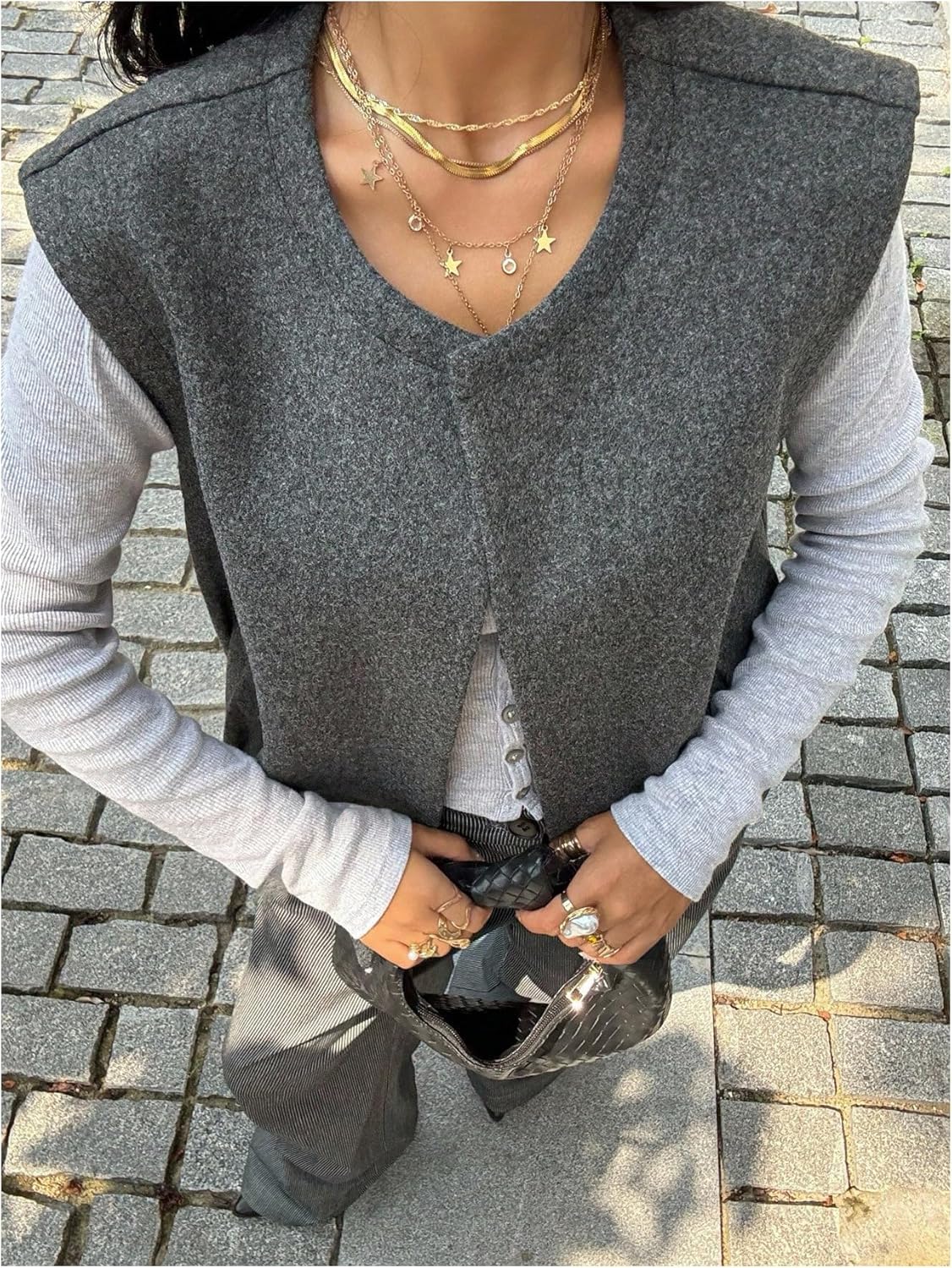 Verdusa Women's Old Money Open Front Fuzzy Sweater Vest Lightweight Sleeveless Cozy Fall Outerwear - Image 5