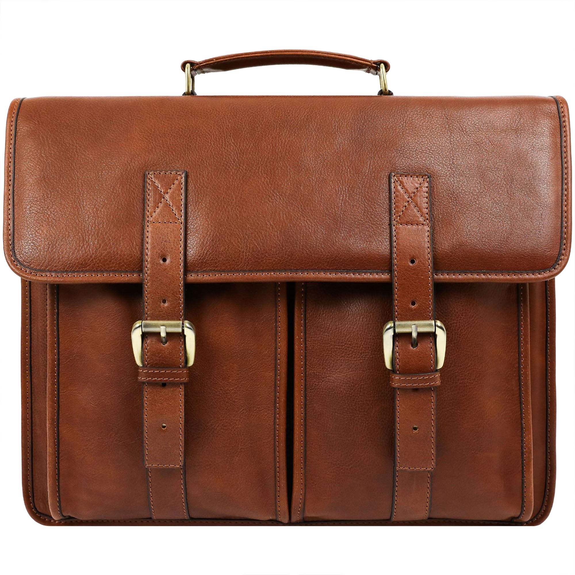 Sponsored Ad – Leather Briefcase for Men Handcrafted in Italy Full Grain Messenger Bag for Laptop