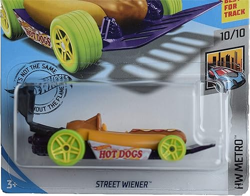 Miniatura 2 de Hot Wheels 2019 HW Metro Street Wiener (Hot Dog Car) 112250, marrón y morado