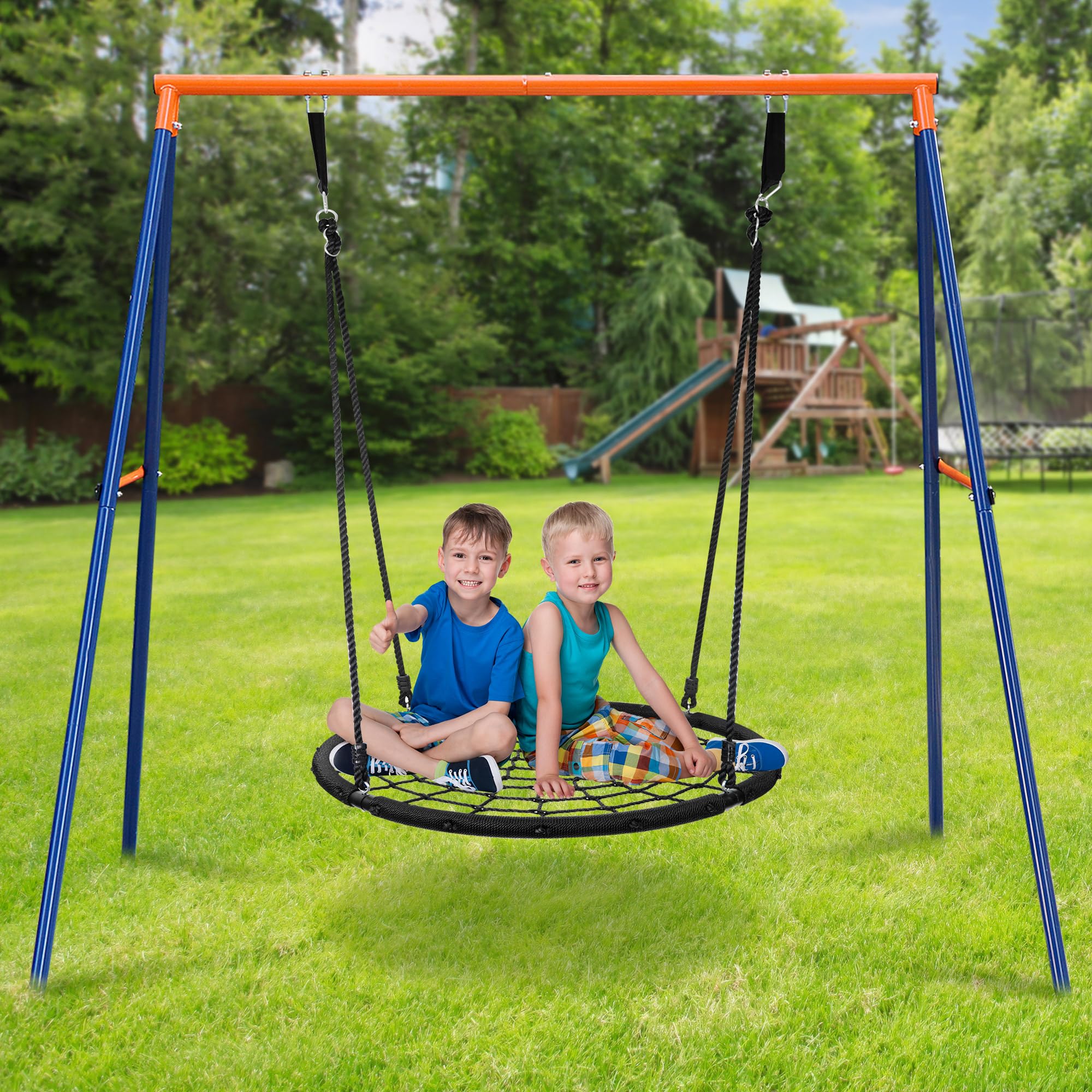 SUPER DEAL Spider Tree Swing Set with Stand, 48