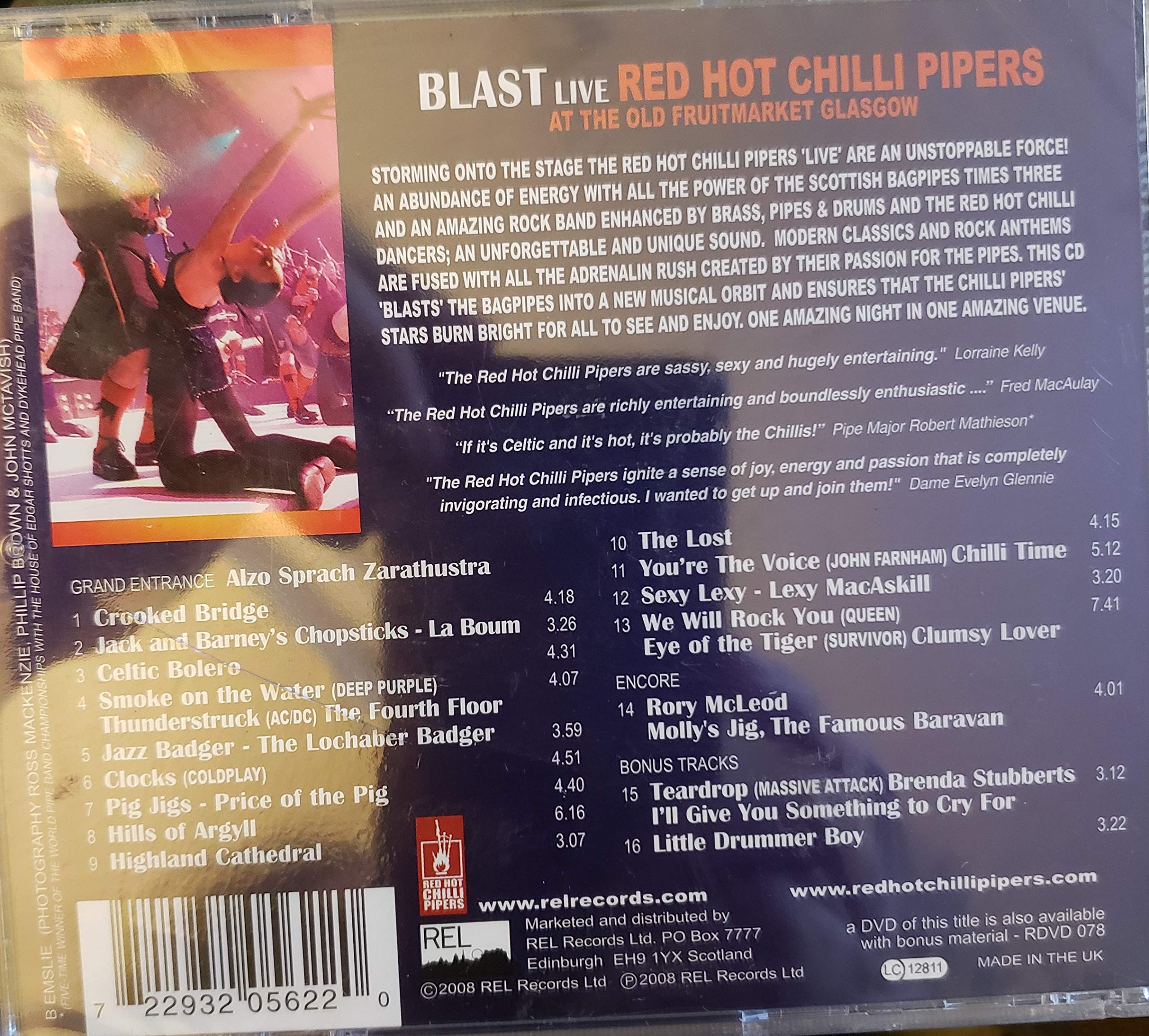 Blast Live [Audio CD] Red Hot Chilli Pipers