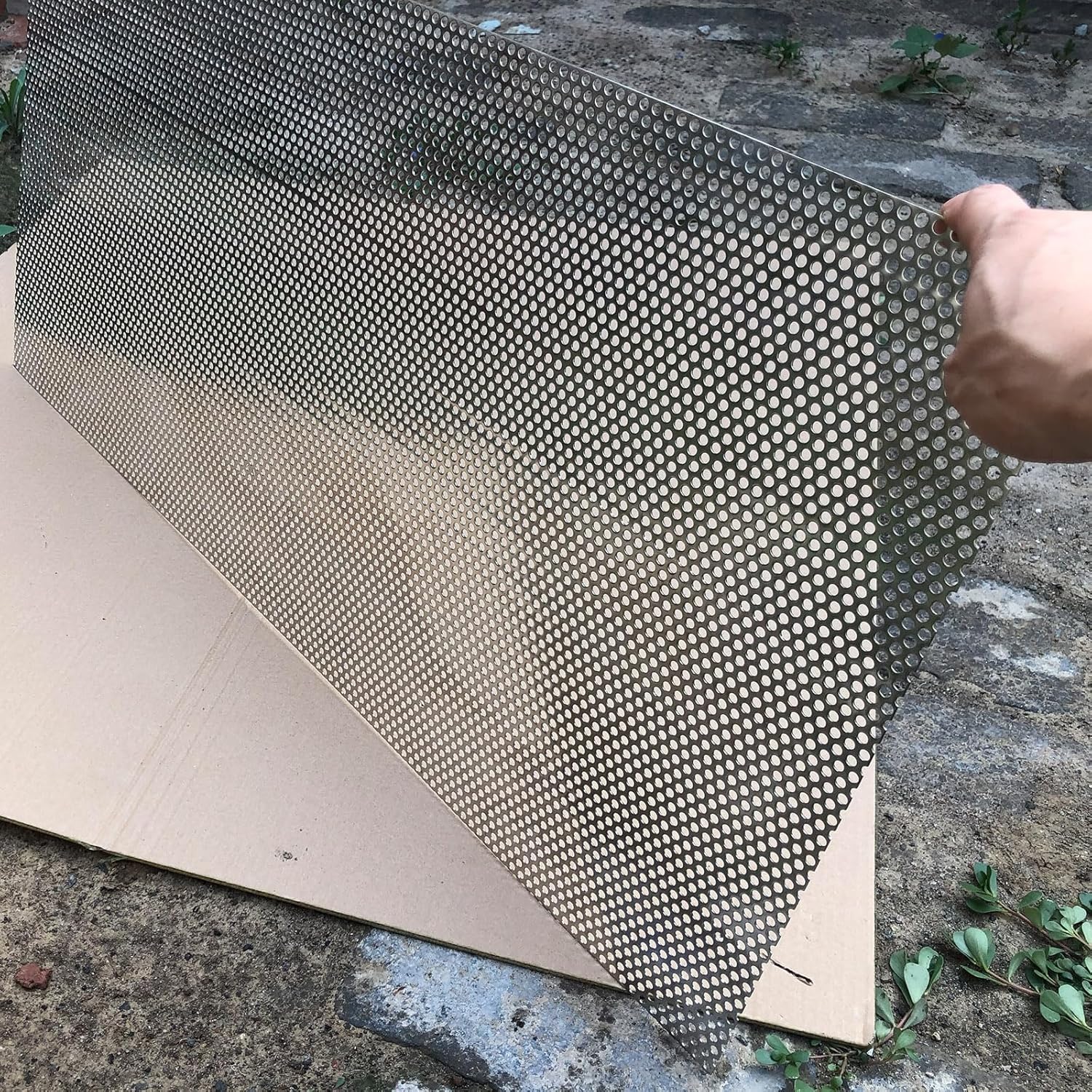 19 Gauge Perforated Metal Sheets Expanded Metal Mesh Aperture 0.2in 5mm (Approximately 1/5") 36"x18" Perforated Stainless Steel Sheet Stainless Steel Mesh Screen Panel