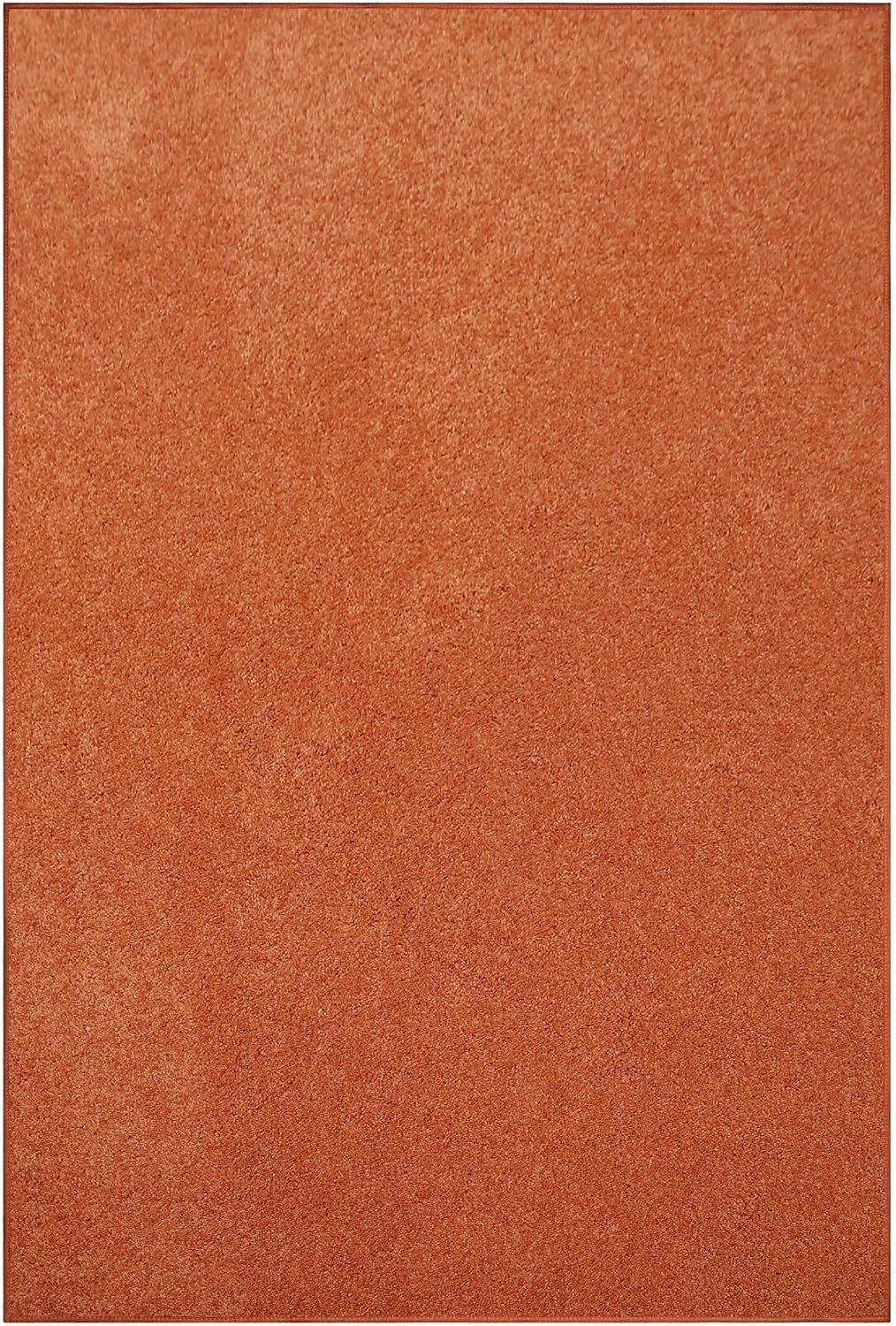 Amazon Furnish My Place Modern Plush Solid Color Rug Orange 2 