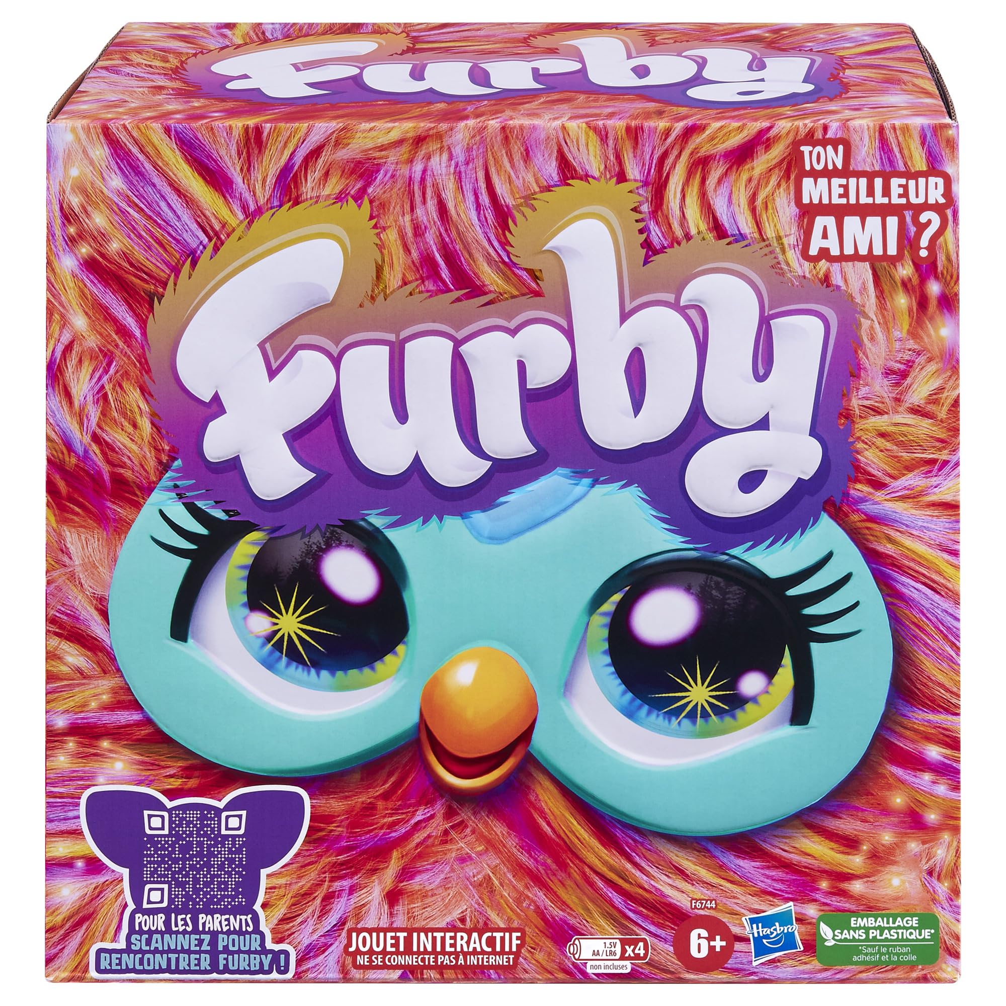 Micrófono Furby Peluche Coral Interactive, versión francesa