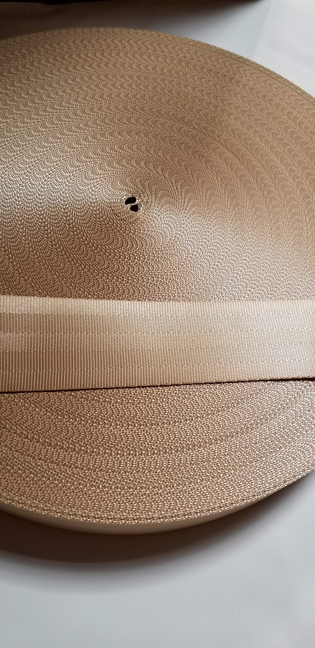 MTP 2" x 5 Yards Tan Polyester Cargo Strap, 4000 Lbs Tensile Strength, 5 Panel, Stainless Steel Buckle