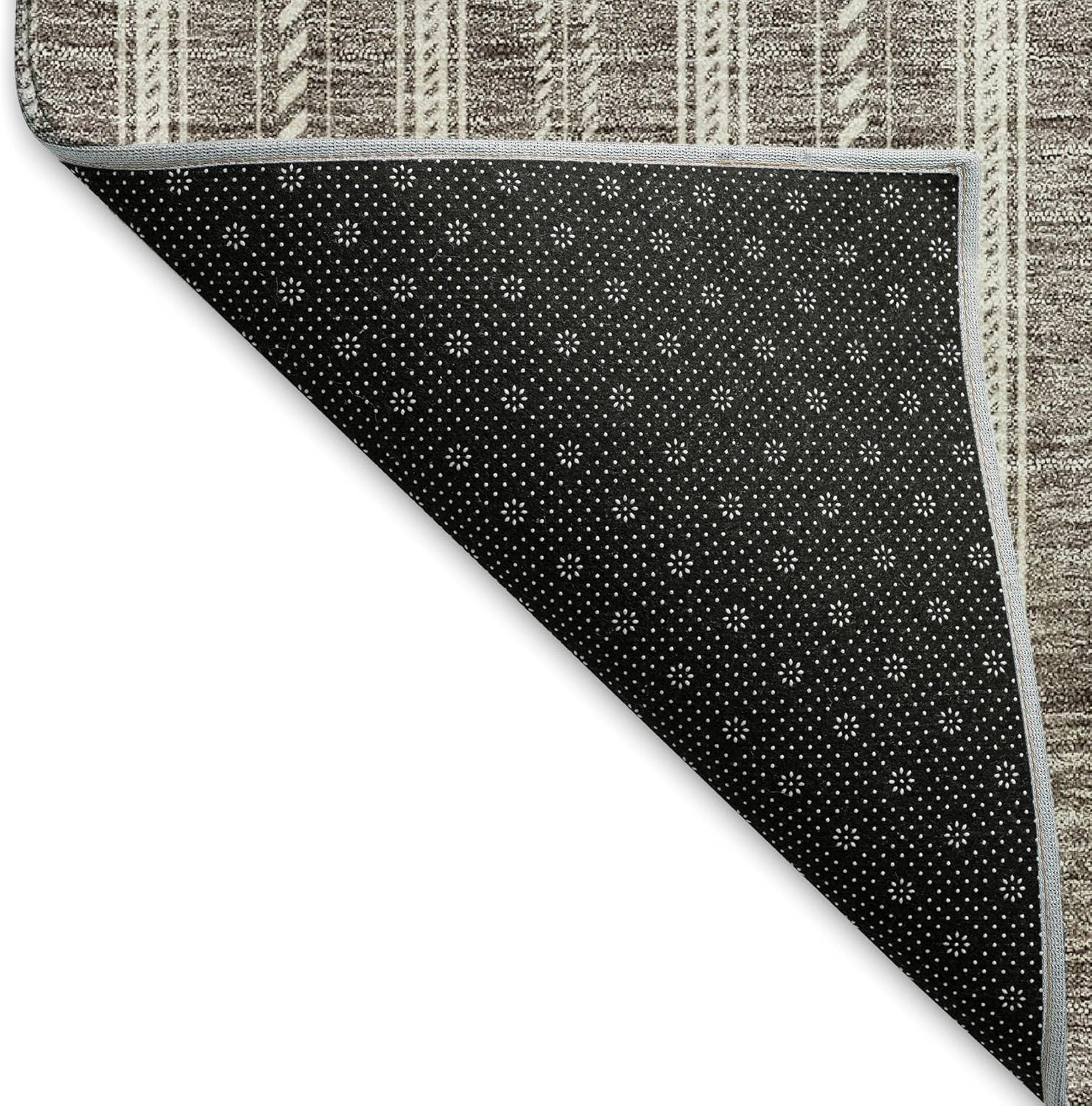 Addison Rugs Mayfield AMF929 Taupe 2'3" x 7'6" Indoor Premium Machine Washable Runner Rug, Silky Soft, Easy Clean, Non Shedding, Bedroom, Living Room, Dining Room, Kitchen, Patio Rug