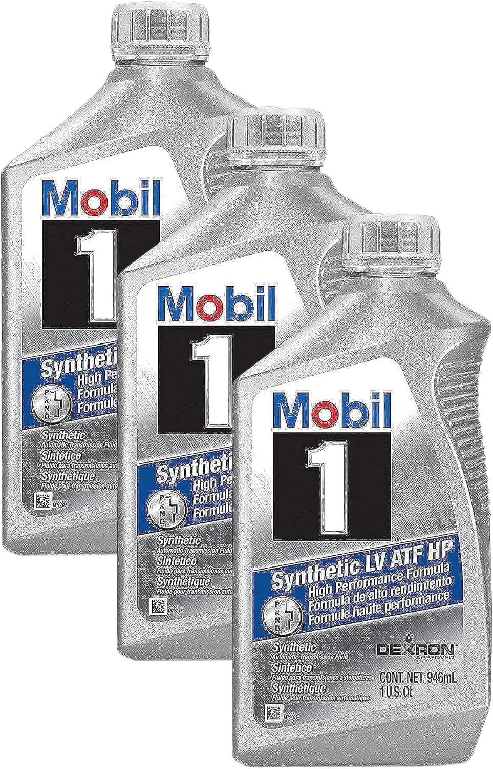 Mobil 1 Synthetic LV ATF HP 1 Quart (Pack of 3)