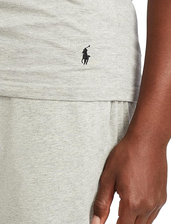 POLO RALPH LAUREN Slim Fit Undershirt w/Wicking 3-Pack V-Necks Andover Heather/Madison Heather/Black SM by POLO RALPH LAUREN - Image 6