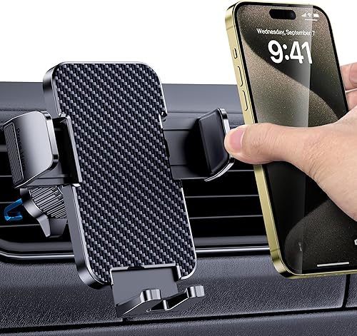 Soporte para teléfono de auto para tu automóvil compatible con funda gruesa Accesorios de automóvil, ventilación de aire de rotación de 360 grados