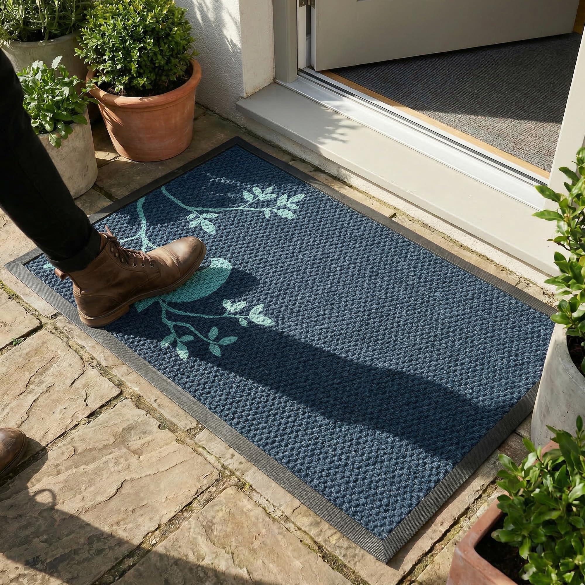 Amazon.com: Bernini Aqua-Terra Waterproof Shoe Scraper Dog Mat