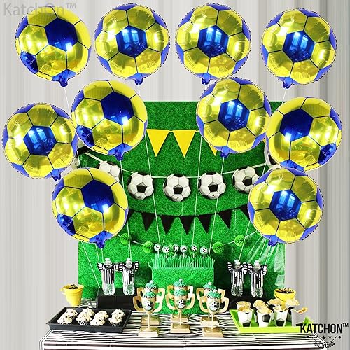 Miniatura 10 de Globos deportivos de Mylar de 12 piezas, 18 pulgadas, globos deportivos de cumpleaños para suministros de fiestas de cumpleaños deportivos, globos