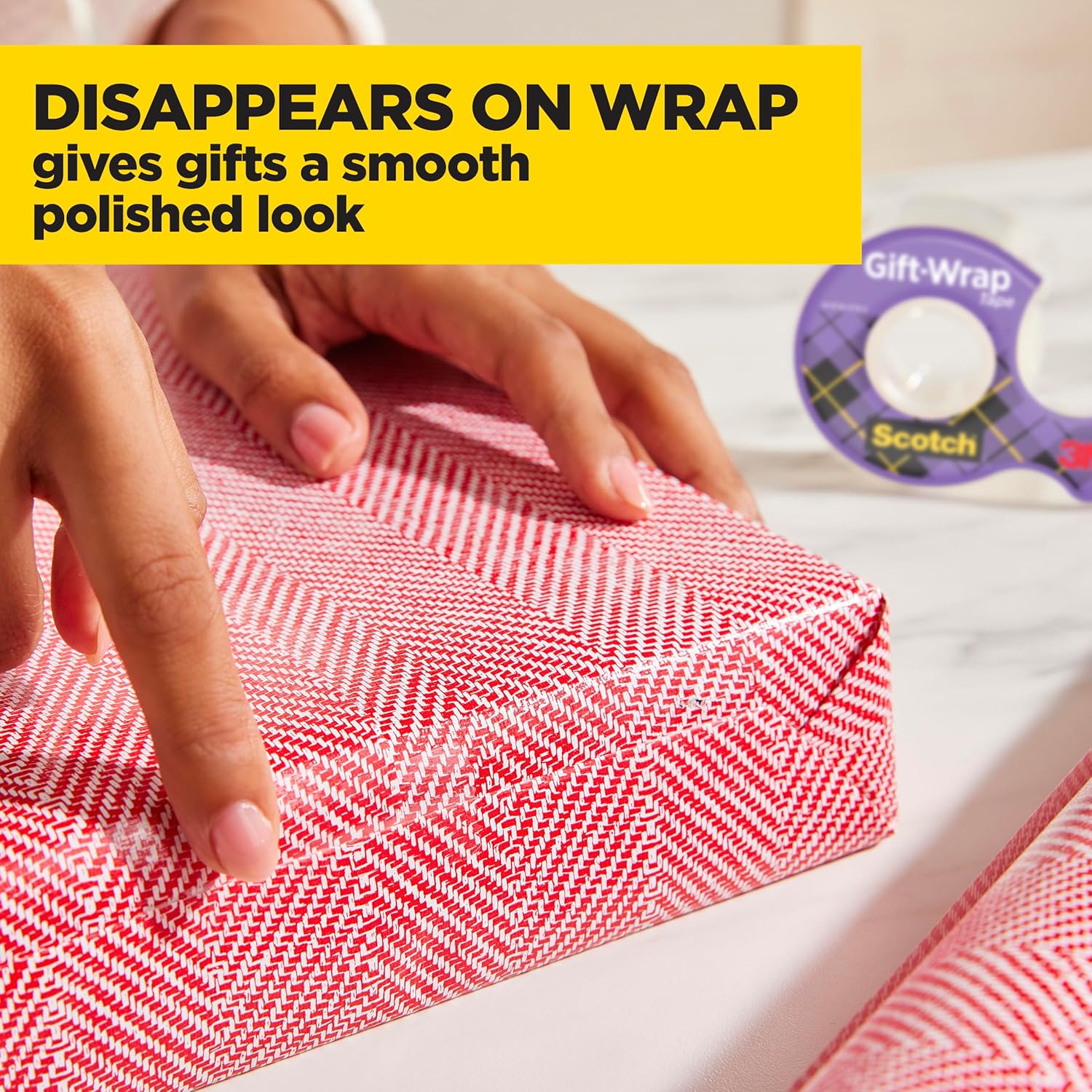 Scotch Tape Gift Wrap Tape, 19mm Wide x 10.1m, 3 Rolls in Dispensers - Image 5