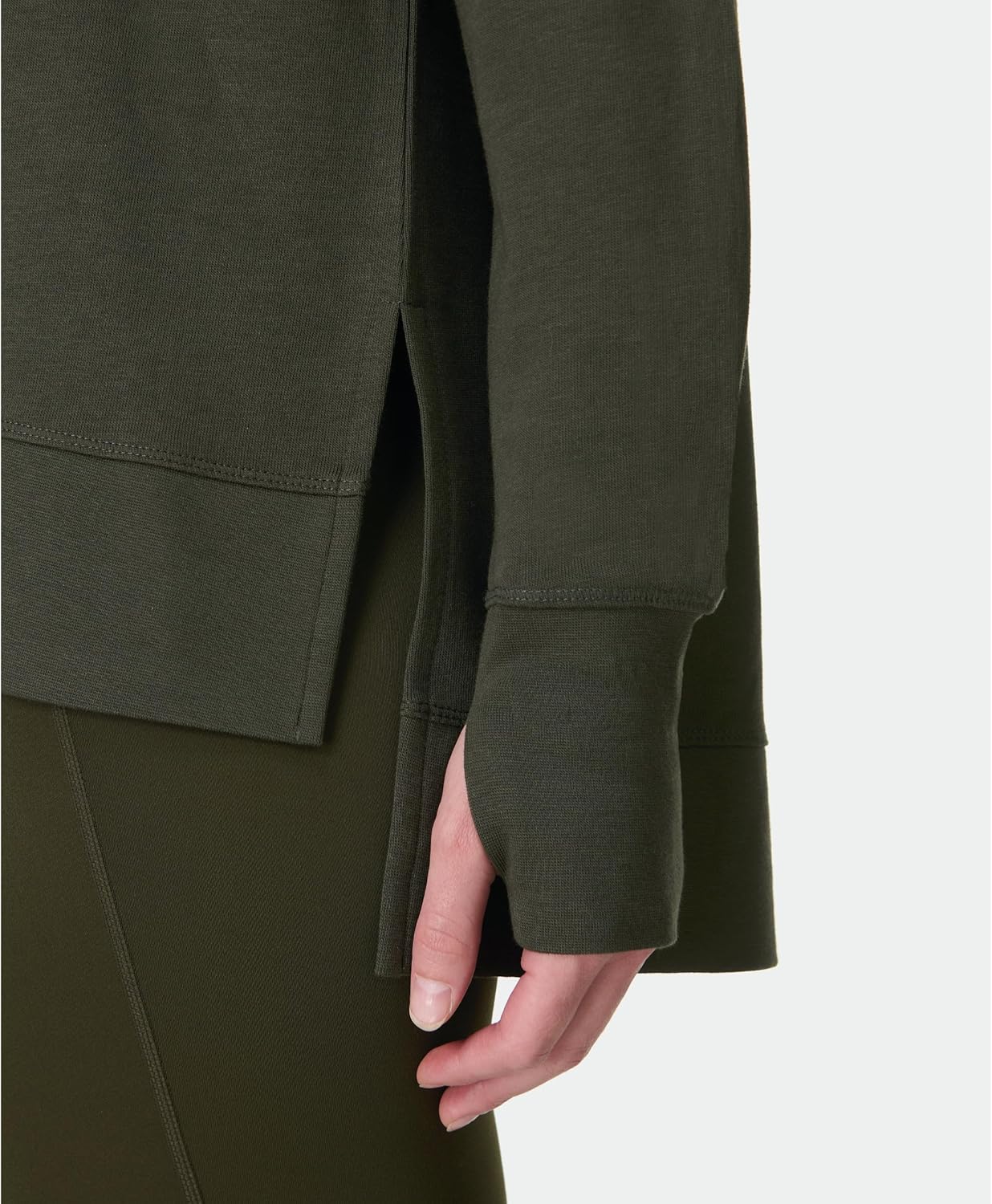 Sweaty Betty Women's After Class Cropped Crewneck Sweatshirt Sweatshirt, Nori Green, X-Small - Image 7