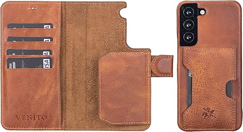 Miniatura 34 de Venito Funda tipo cartera para iPhone 15 con tarjetero y bloqueo RFID, funda de cuero para teléfono, funda desmontable de 6.1 pulgadas, Florencia
