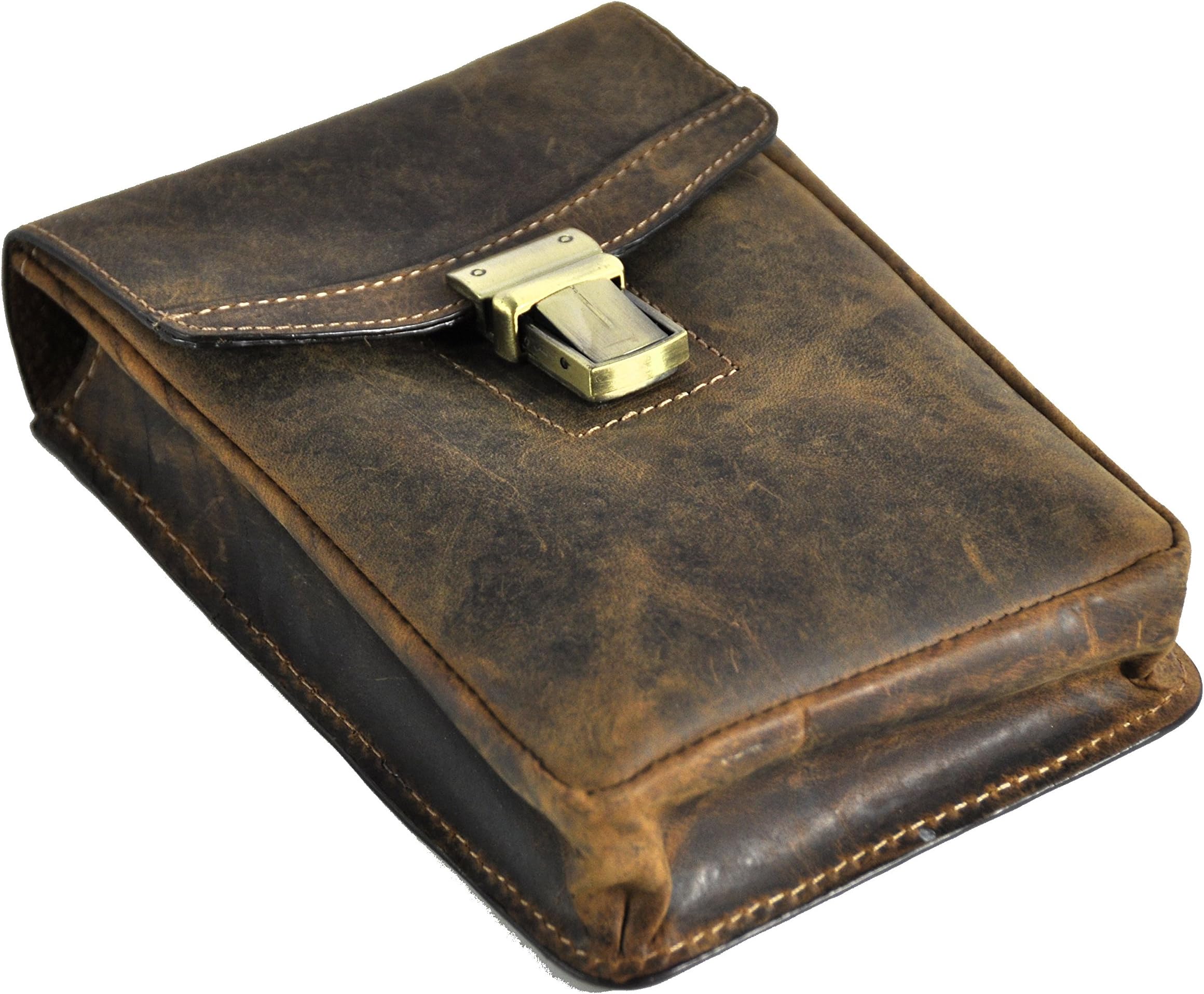 Leather Belt Bag/Biker Bag/Waist Bag/Bum Bag Travel Pouch Vintage Hunter Leather