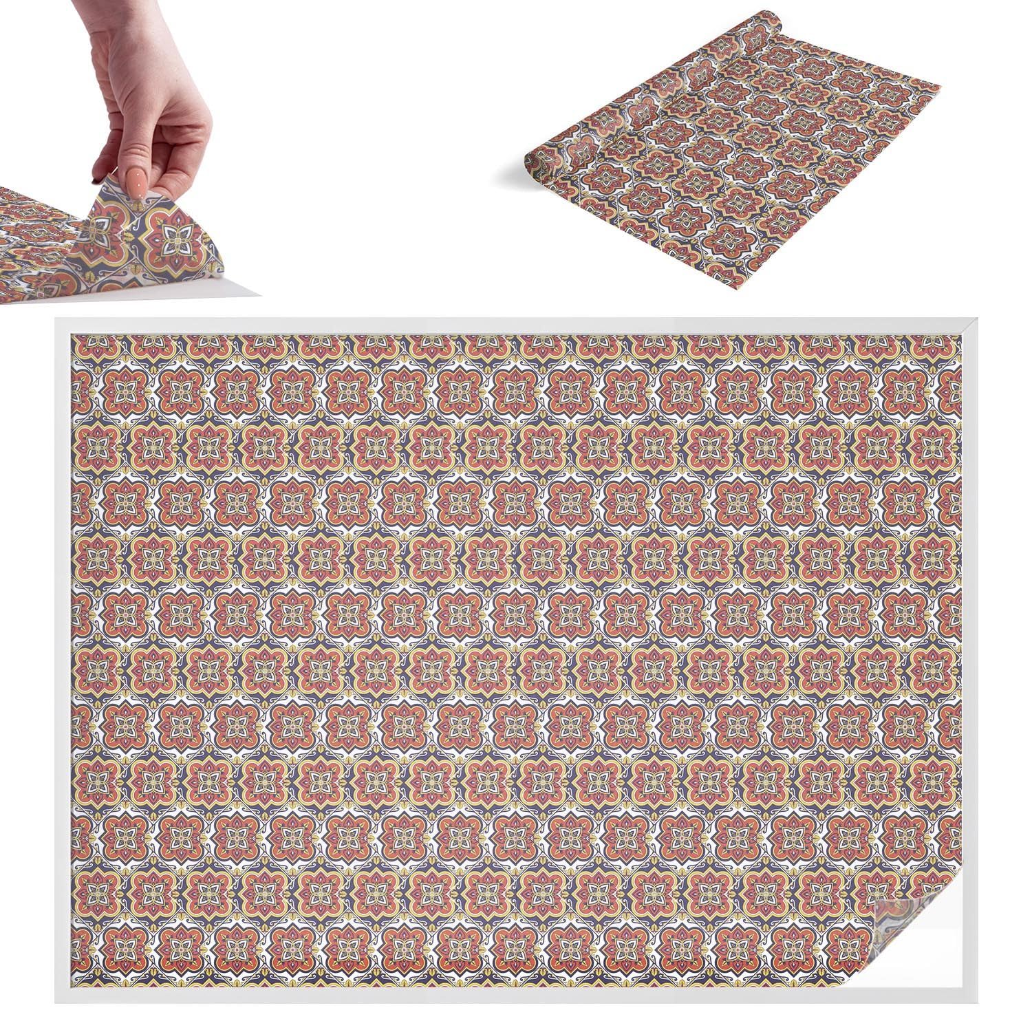 Film de verre décoratif style vitrail floral haut de gamme pour fenêtres de maison