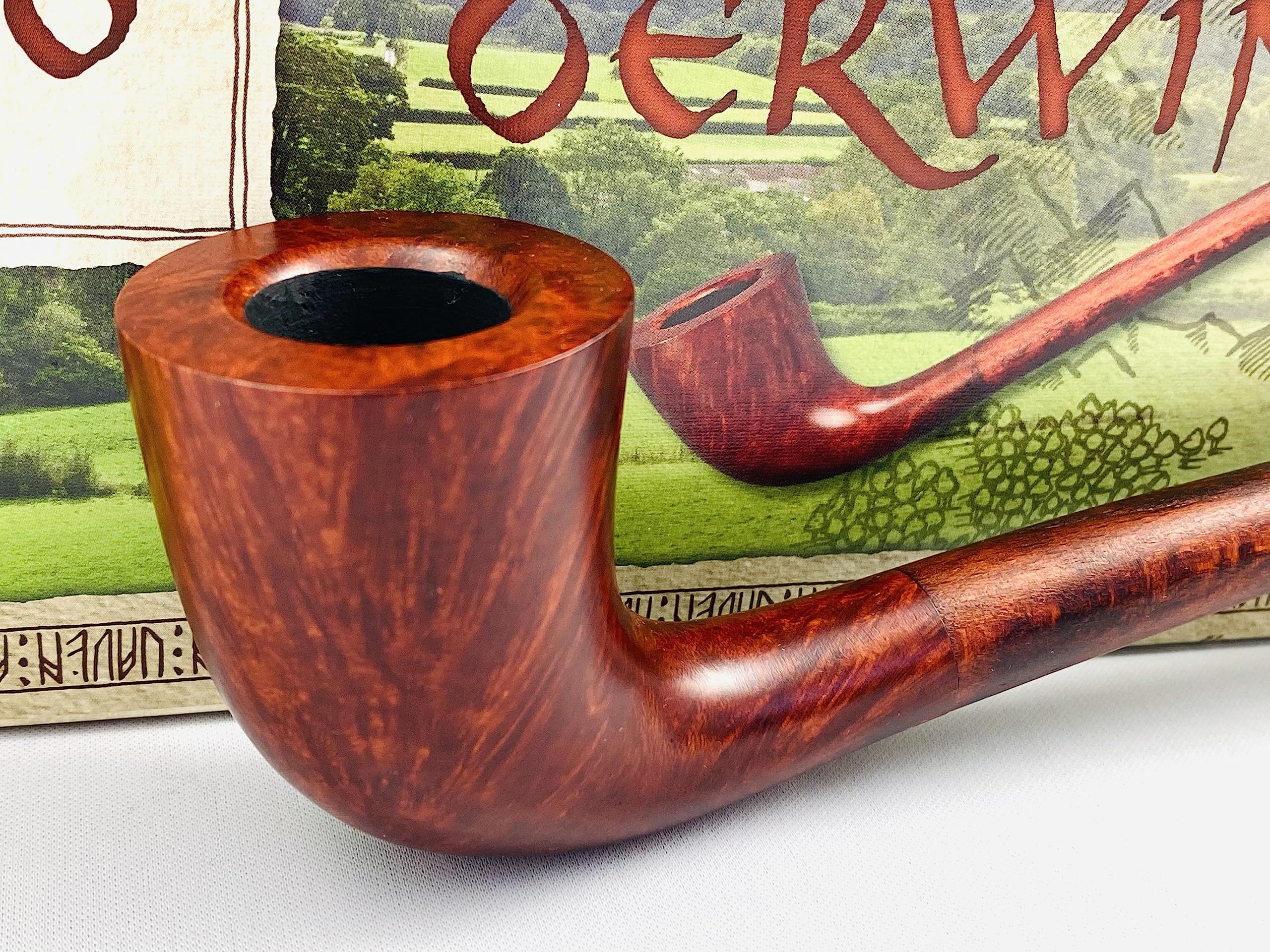 VAUEN Auenland The Shire Berwin Pfeife - glatt braun poliert Premium Set