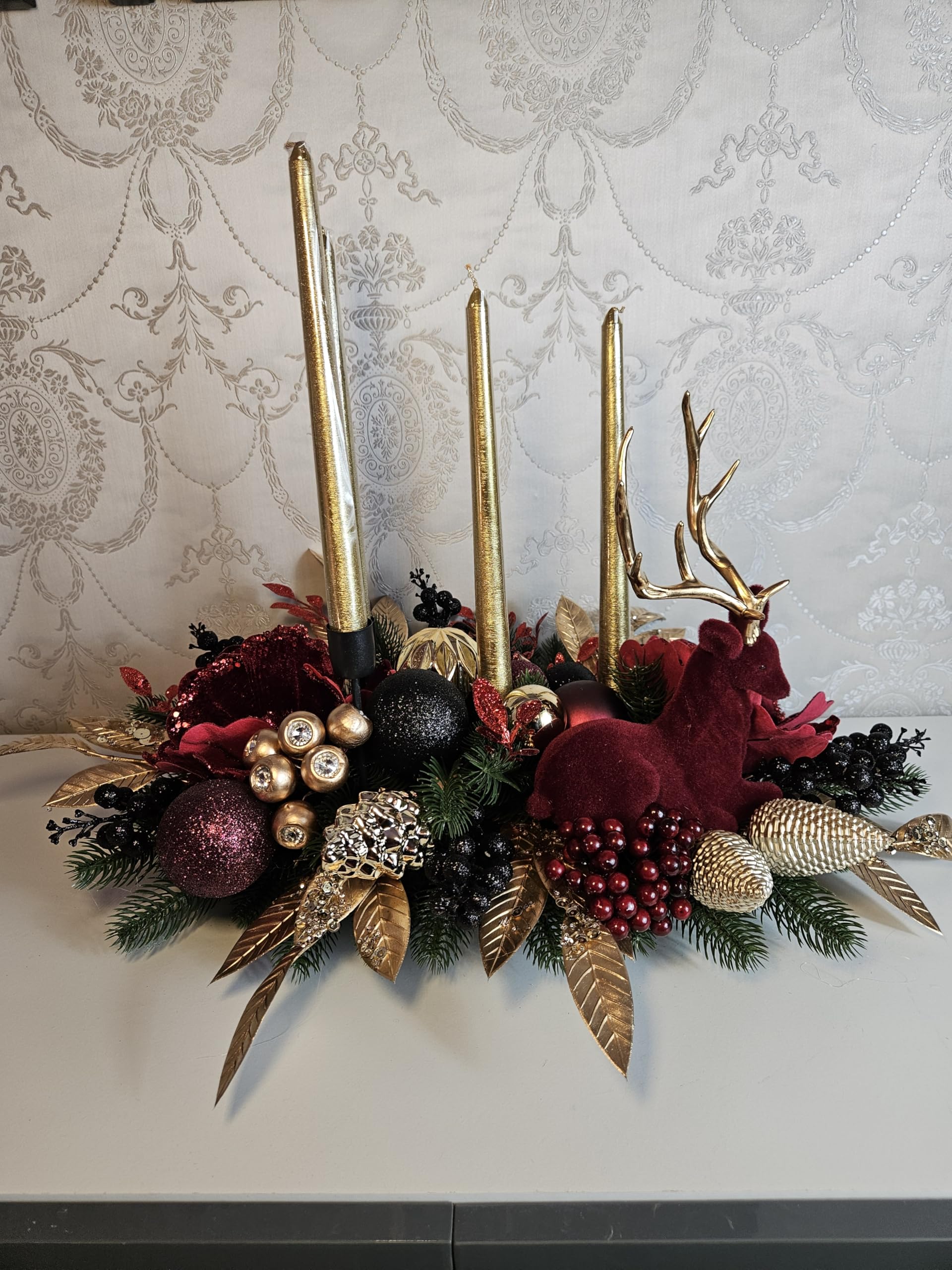 Weihnachtsgesteck + Adventdekoration Kamingesteck, Chrismes, Weihnachtsdeko Weihnachtsblumen Tischdekor, Tischgesteck, Winterdekor,Advent