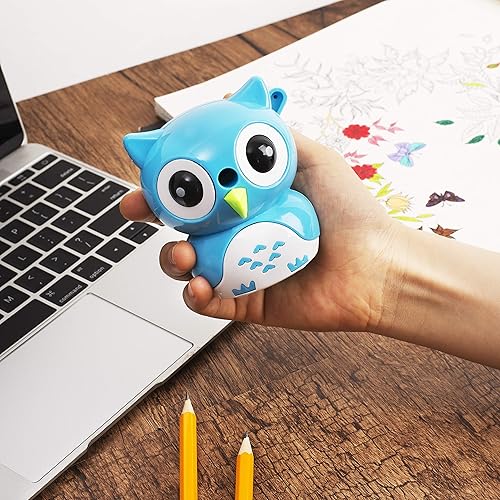Miniatura 7 de Mr. Pen - Sacapuntas, sacapuntas en forma de búho, sacapuntas para niños, sacapuntas para lápices de colores, manual de sacapuntas, lindo