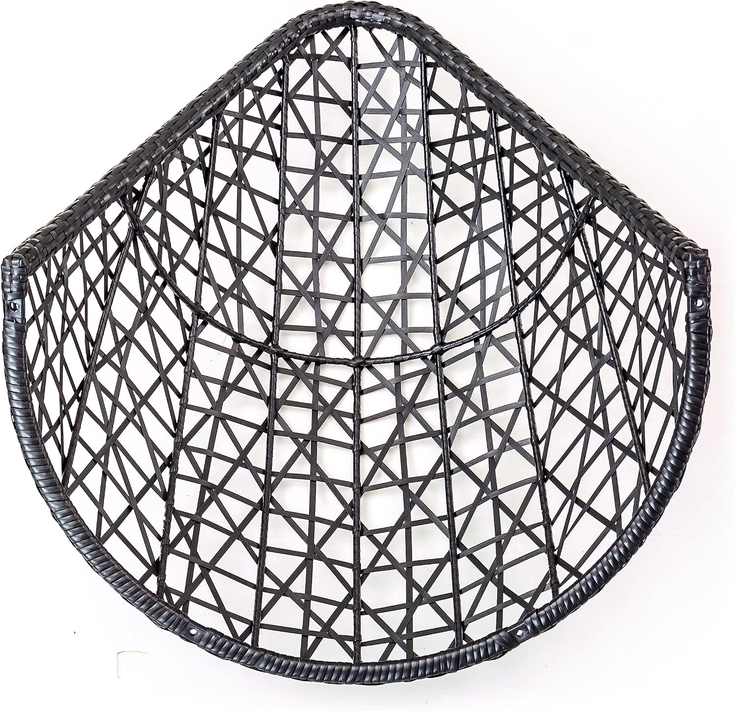 GOWE Patio PE Rattan Swing Chair with Stand and Leg Rest for Balcony, Courtyard