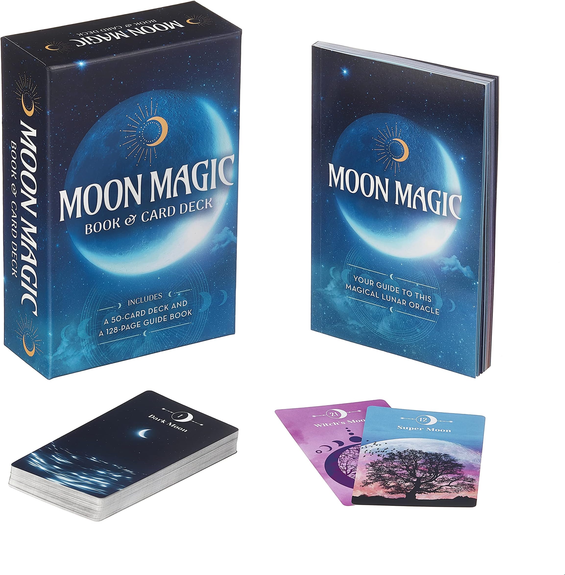 Moon Magic Book & Card Deck: Includes a 50-Card Deck and a 128-Page Guide Book (Sirius Oracle Kits)