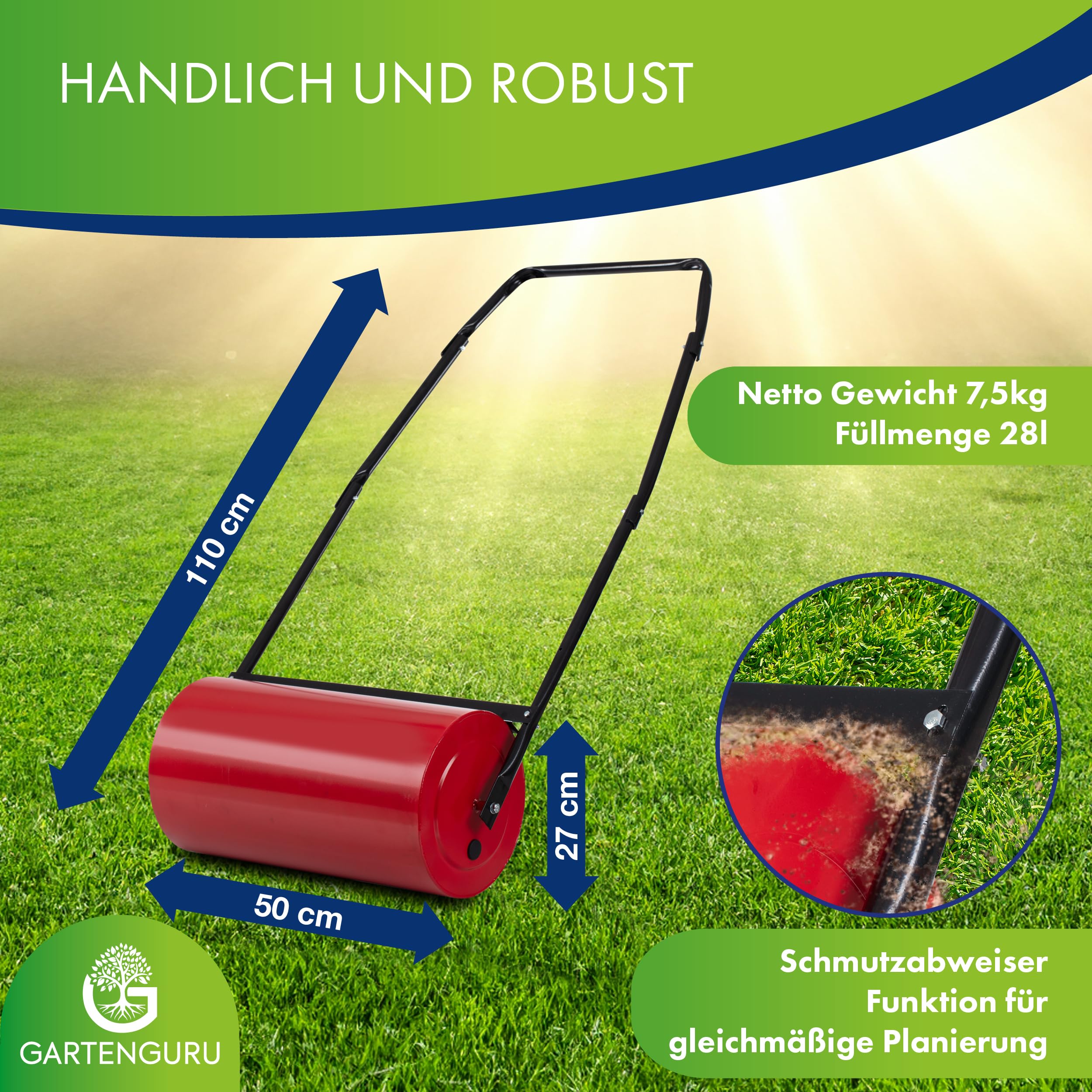 Powerplus pow63890 tuinwals 50 cm gazonwals kopen? | Korting tot 29