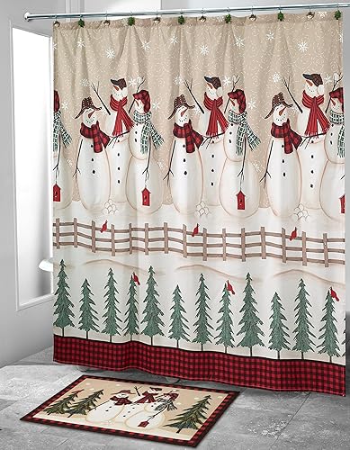 Miniatura 2 de Avanti Linens - Alfombra de baño, alfombra de baño de algodón, decoración de baño inspirada en las vacaciones (colección de muñecos de nieve)
