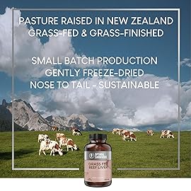 Optimal Carnivore Grass Fed Beef Liver Capsules, Freeze Dried in Convenient Pills, 180 Capsules, Desiccated Supplement