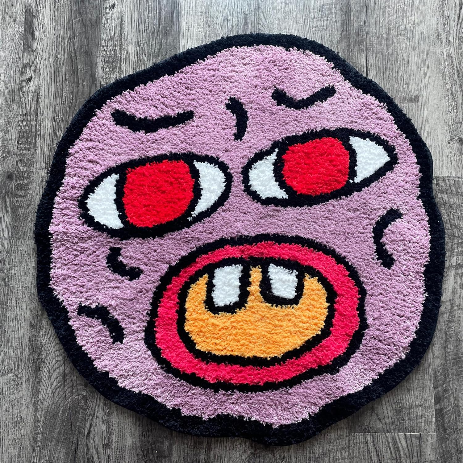 Cherry Bomb Rug - Hypebeast bathmat - Handmade Tufted bathmat- Handmade & Premium- 30in (75cm) - Aesthetic Rugs Decor - Preppy Room Decor - Designer Rugs Rug