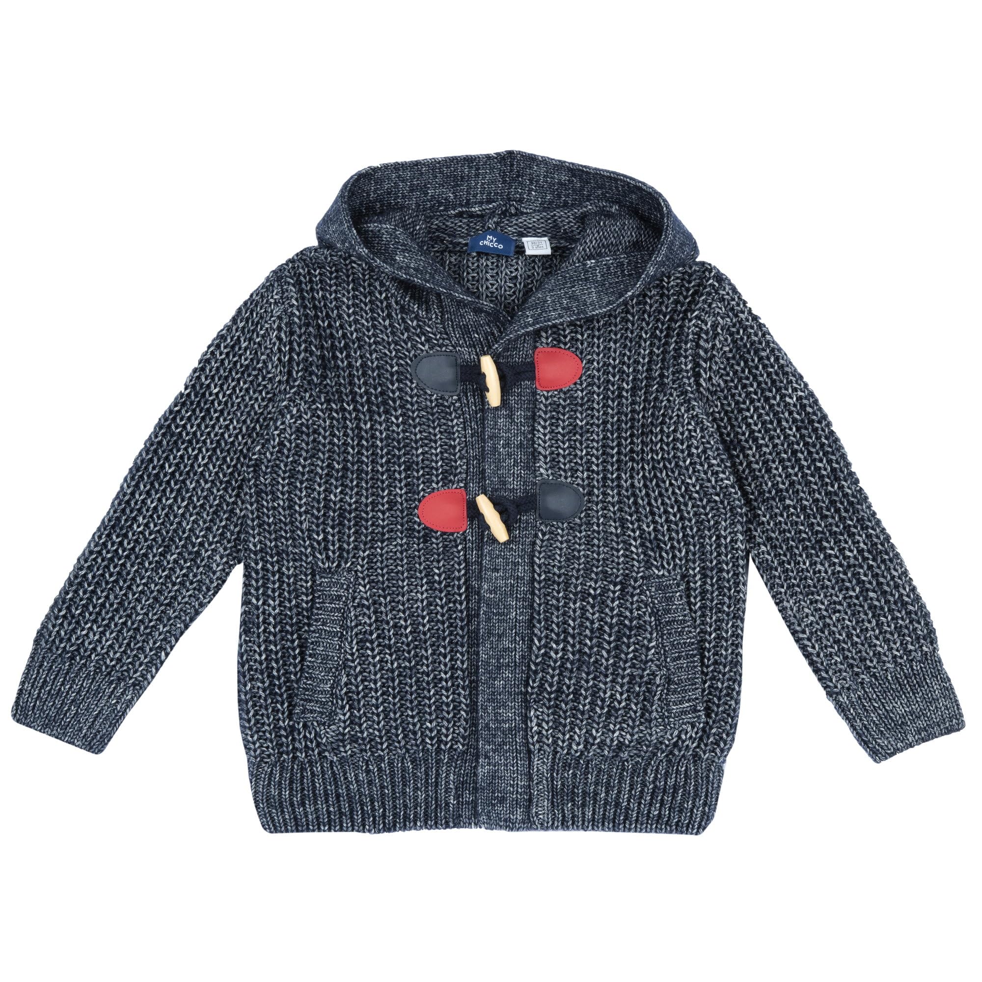 Chicco, Sweter dziecięcy z kapturem, niebieski