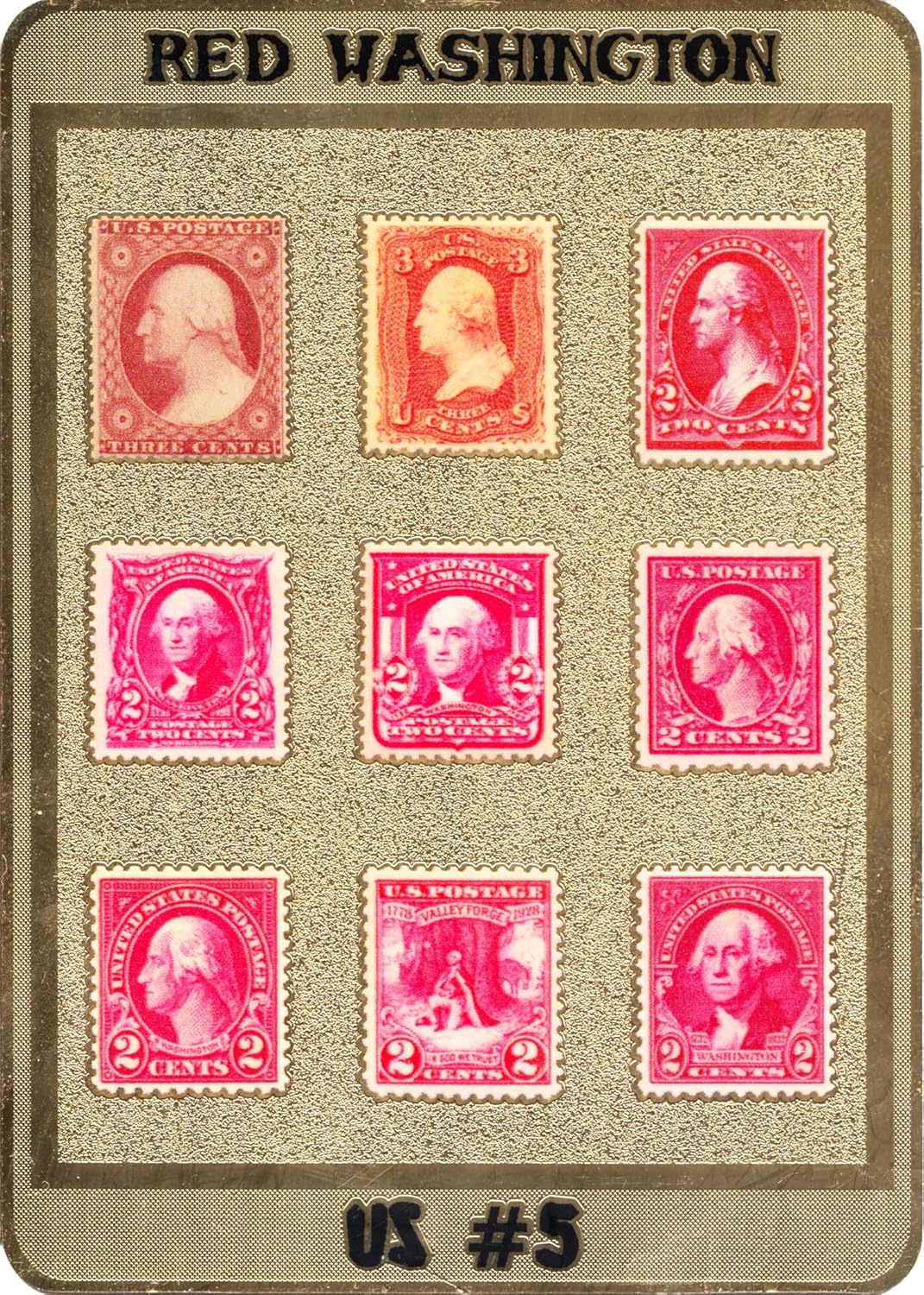 Red Washington - US #5 - Scott 26 64 249 301 319 499 634 645 707 - with Stand