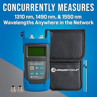 Jonard Tools PON-55 Passive Optical Network Power Meter (-35 to +15 dBm) for BPON/EPON/GPON, APC Version
