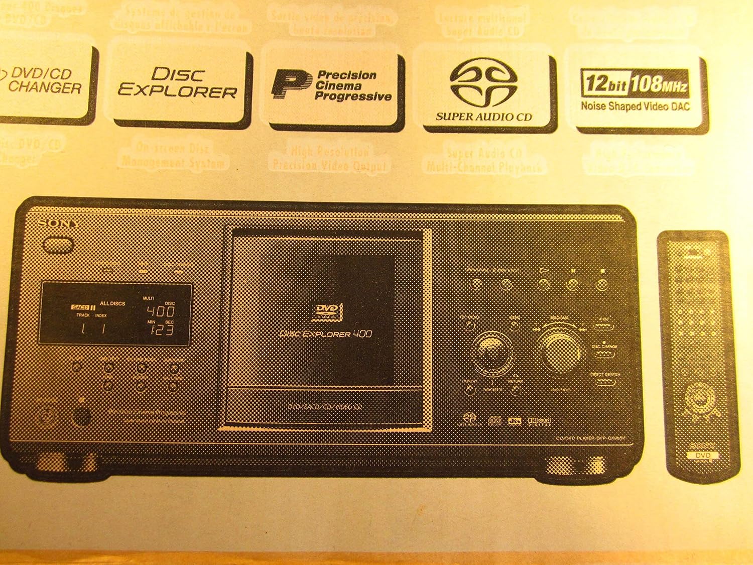 Sony DVP-CX985V 400 Disc Progressive DVD / SACD Player (Renewed)