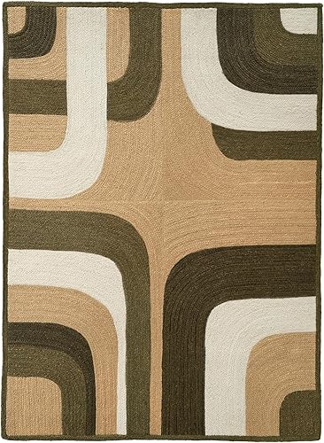 ARTS OF JAIPUR Collection - Alfombra de pasillo de yute indio de 3 x 10 pies, alfombra de pasillo de cocina, pasillo, corredor de interior, alfombra