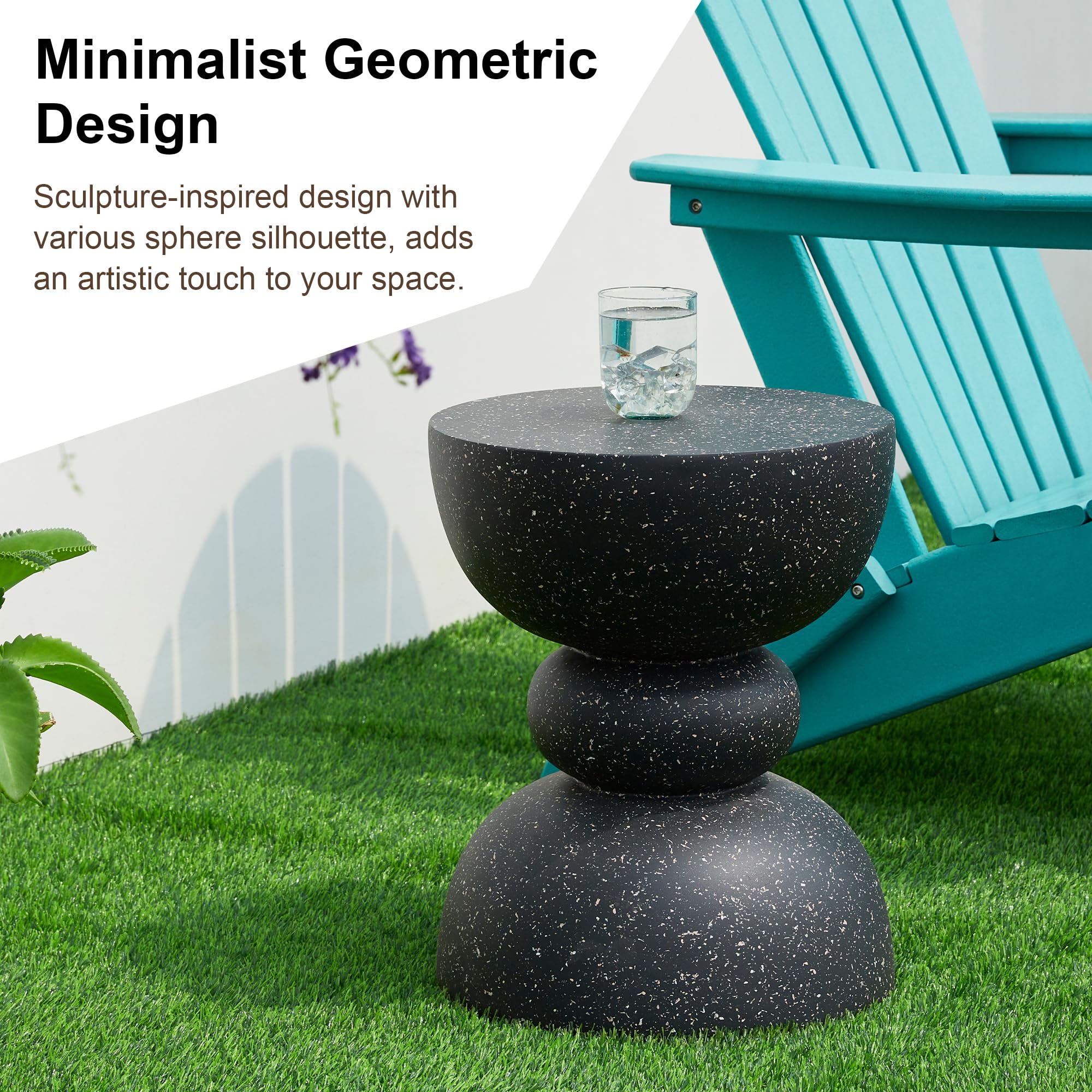 Snapklik.com : Decorative Patio Side Table, 17.5