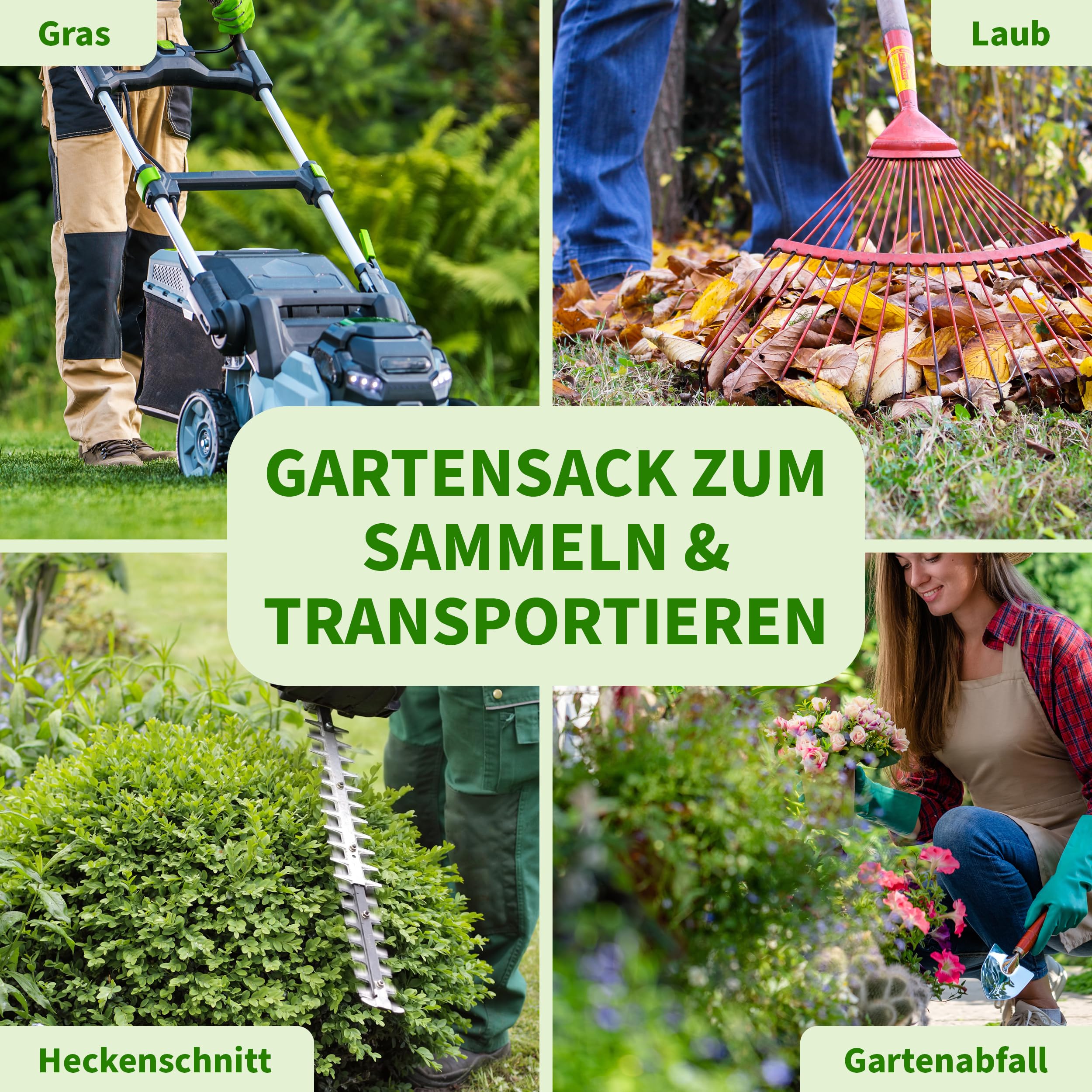 TTL GARDEN 3x 85L Premium Pop Up Gartensack - 220gsm 600D Oxford Gewebe selbstaufstellend extra robust & wasserfest - 3er Set 85 Liter – Gartenabfallsack Laubsack Sack für Gartenschnitt faltbar